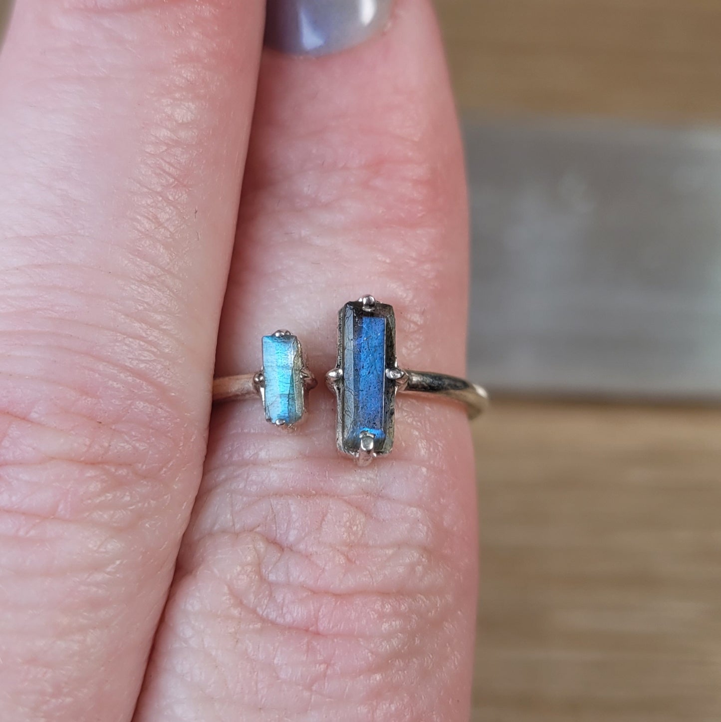 Labradorite Sterling Silver Ring - Size 6