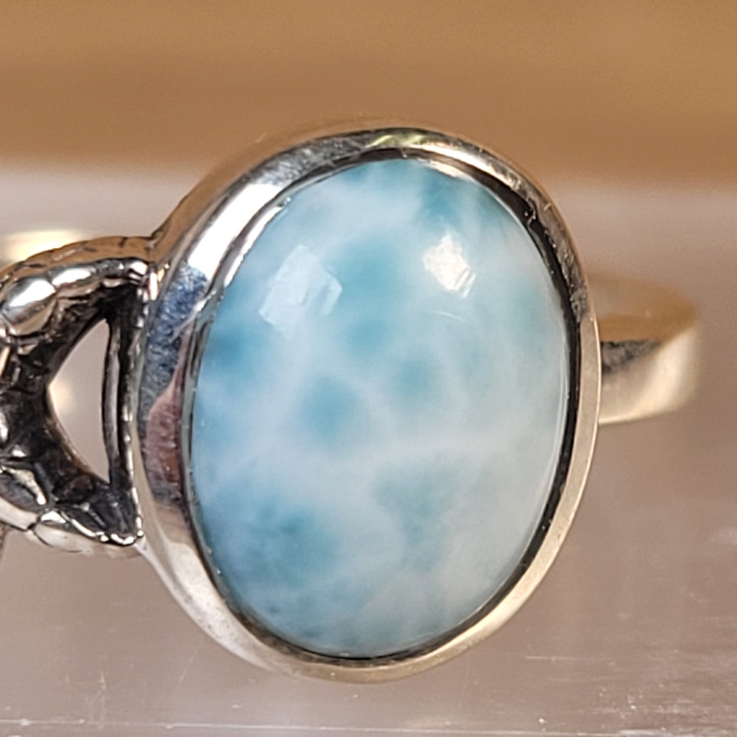 Larimar Sterling Silver Ring - Size 5