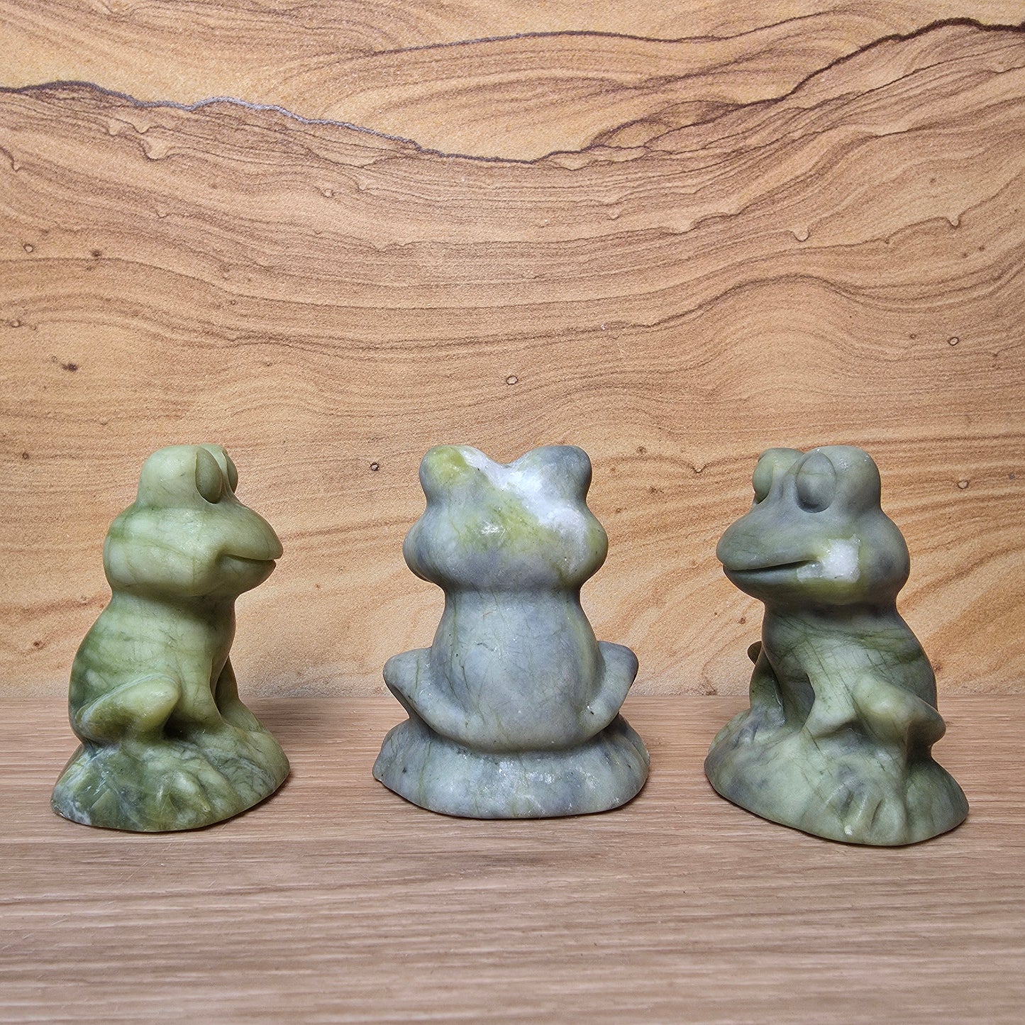 Serpentine Frog Carving