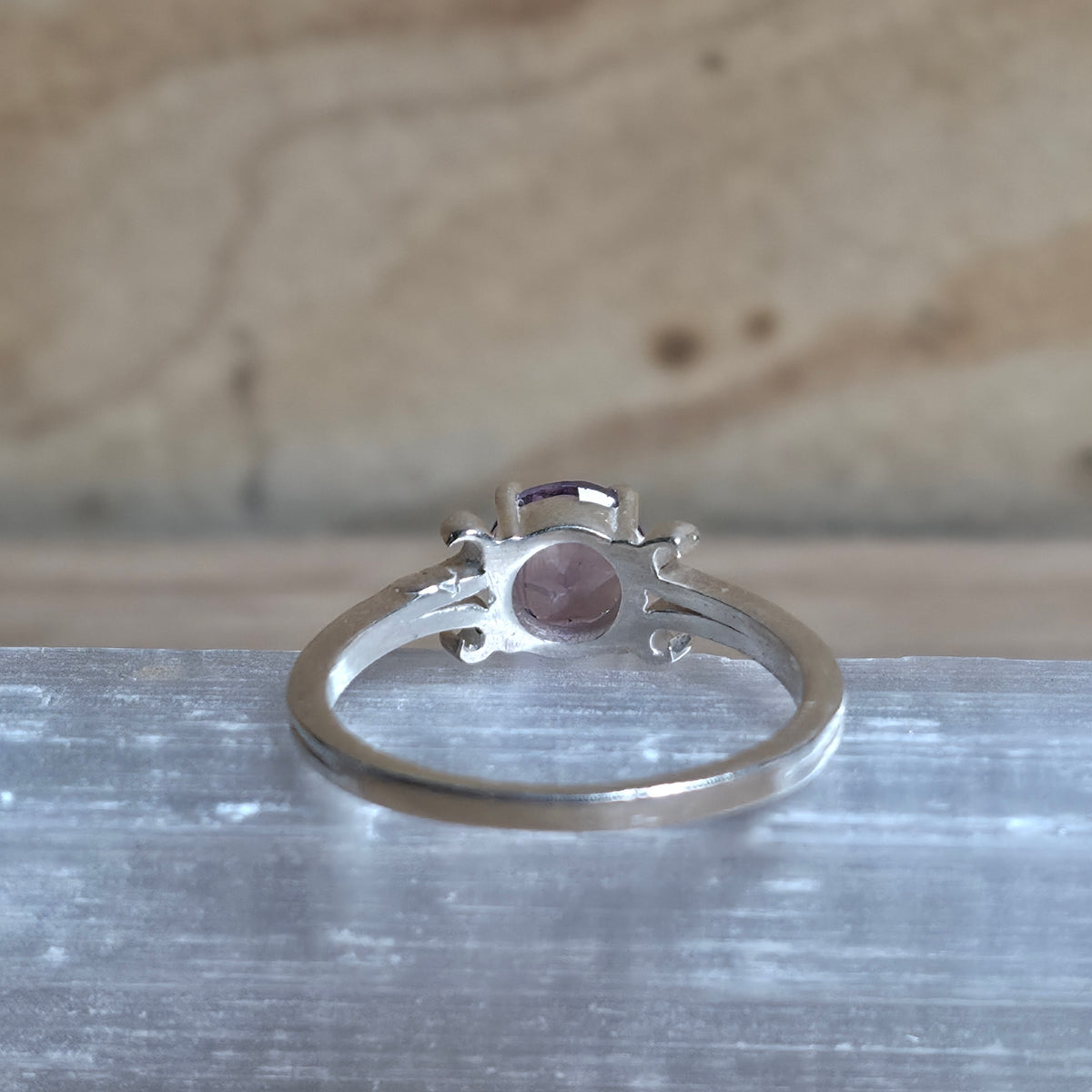 Amethyst Sterling Silver Ring - Size 6