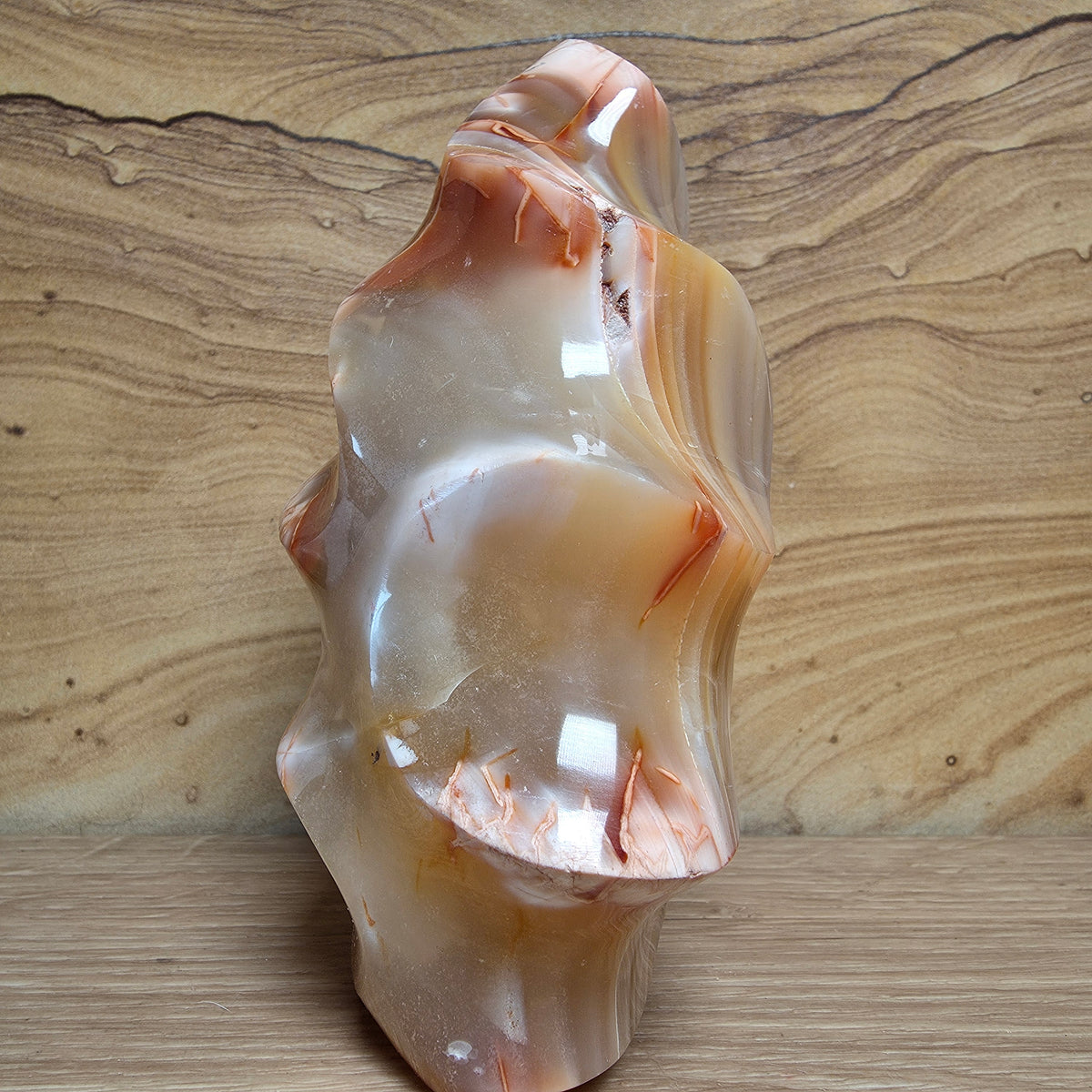 Carnelian & Agate Flame with Quartz