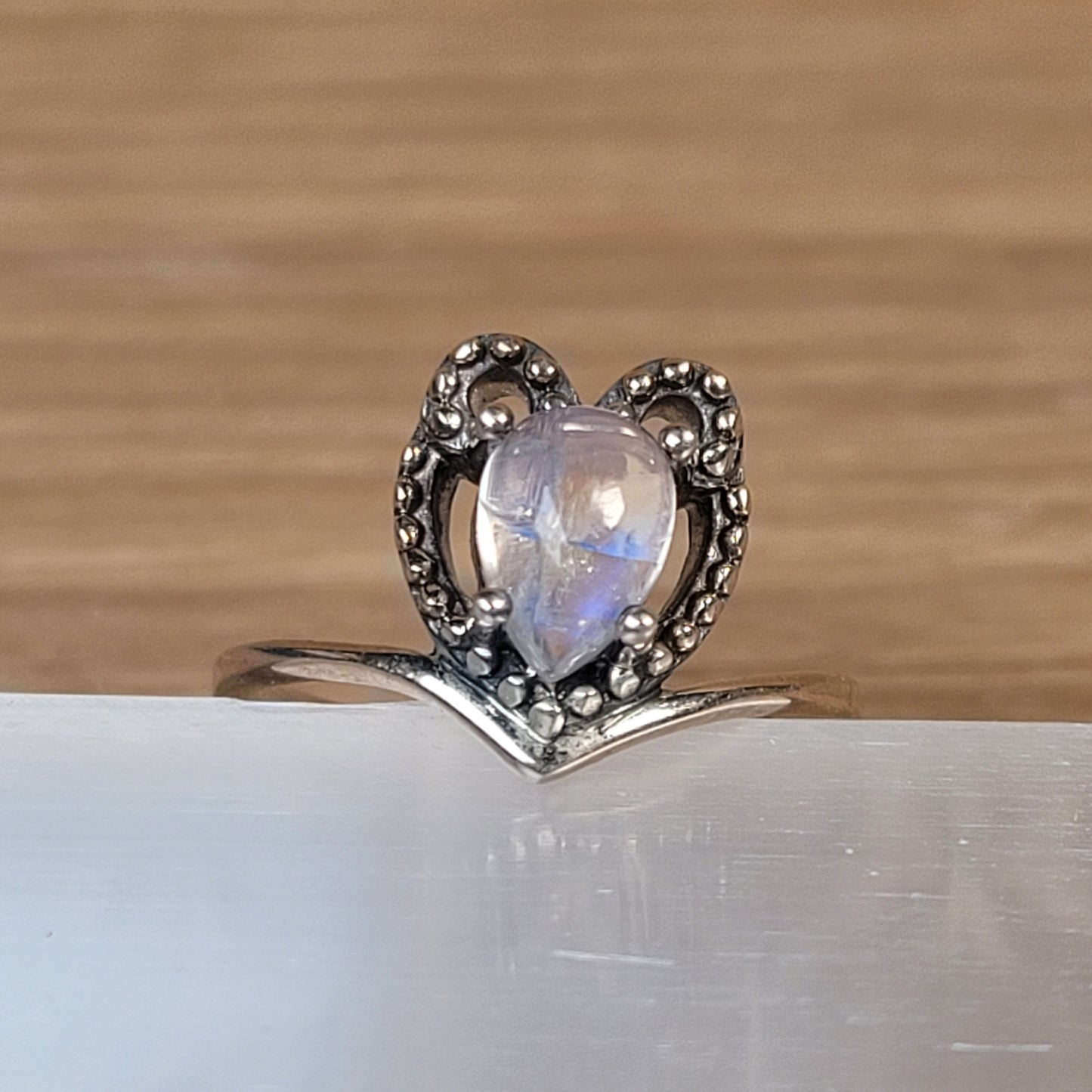 Moonstone Sterling Silver Ring - Size 5