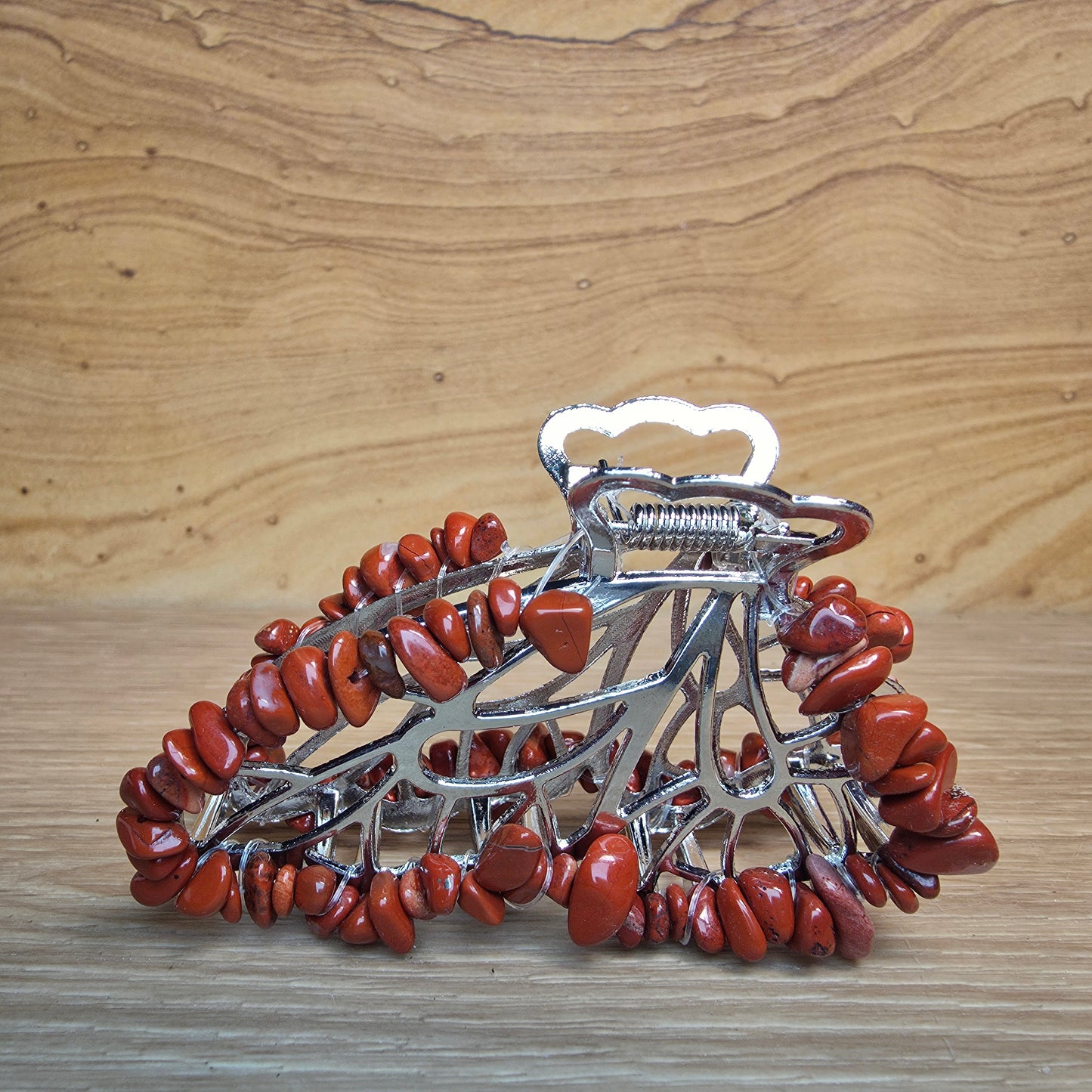 Crystal Butterfly Hair Claw Clip | Genuine Gemstone Hair Accessory