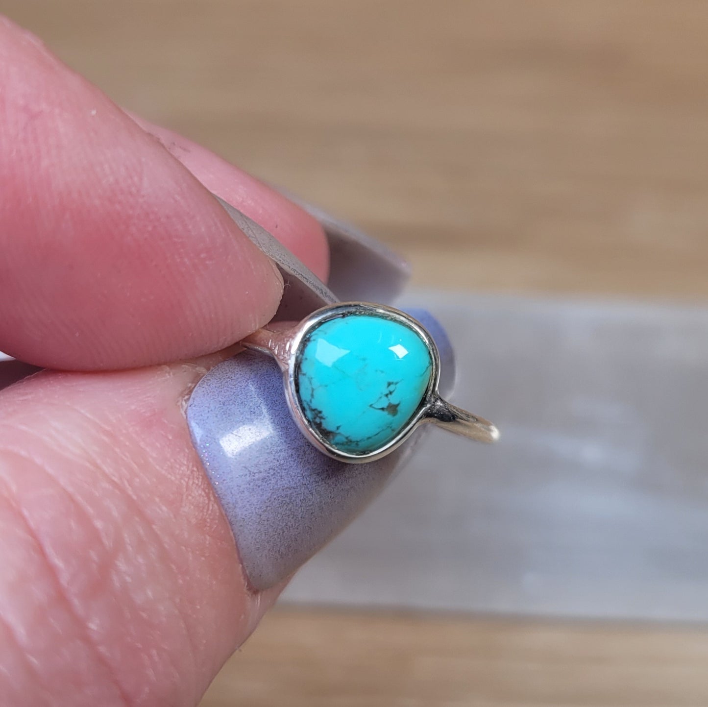 Kingman Turquoise Sterling Silver Ring - Size 5