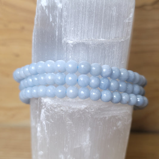 Angelite Bracelet - 4.5mm to 5mm