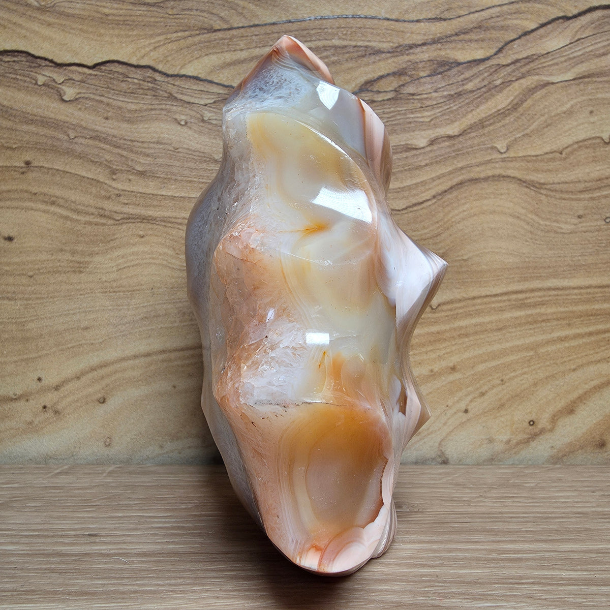 Carnelian & Agate Flame with Quartz