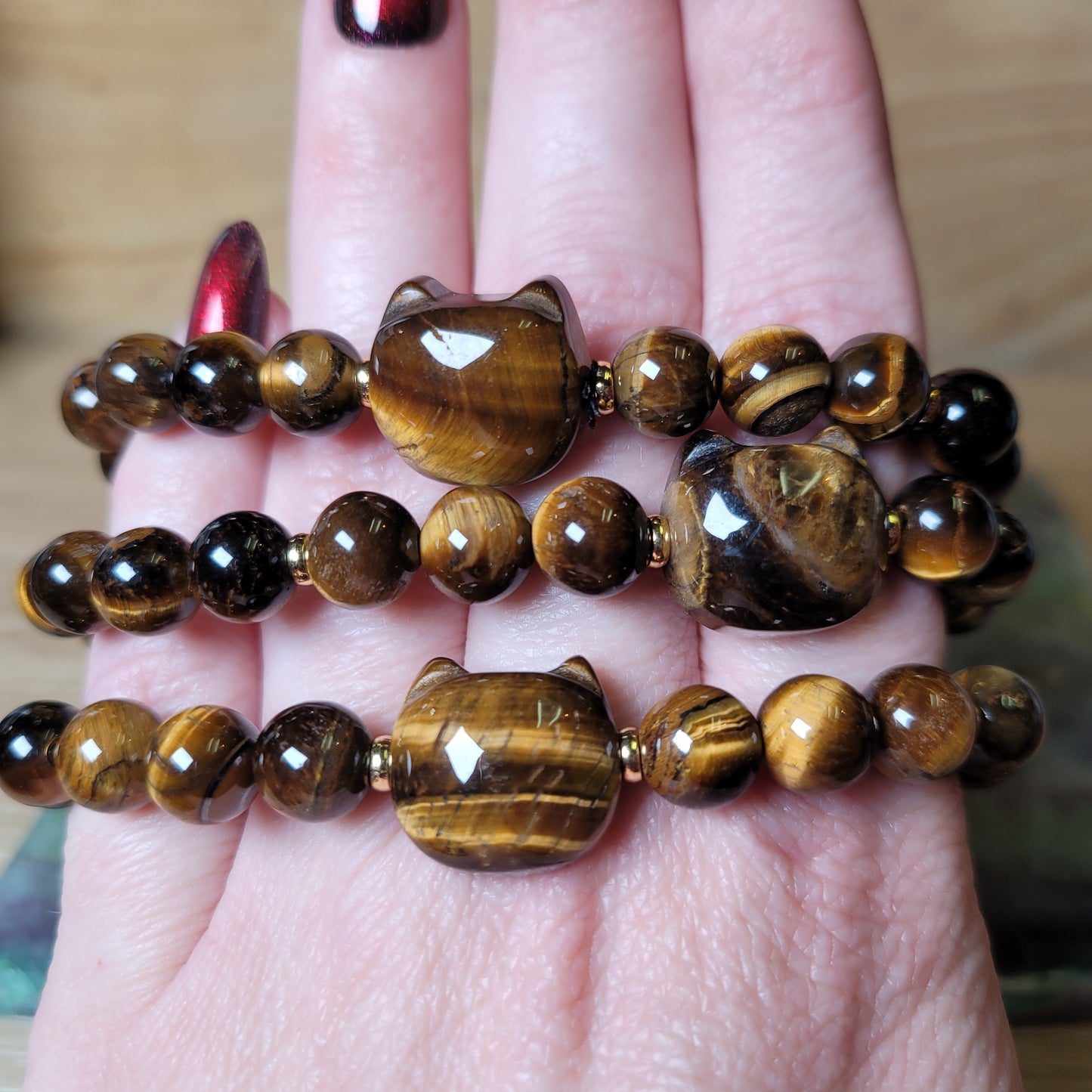 Tiger Eye Cat Bracelet - 8mm to 8.5mm