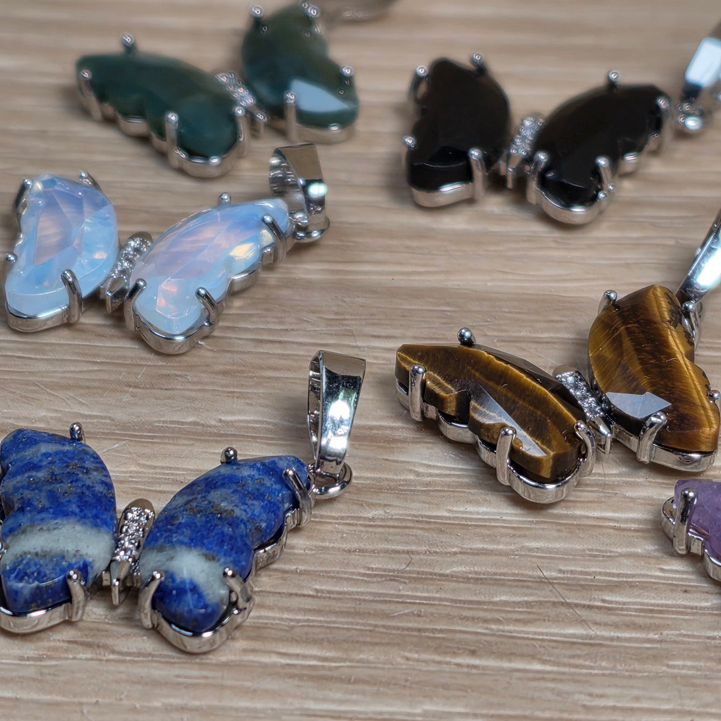 Butterfly Transformation Necklace | Natural Crystal Pendant