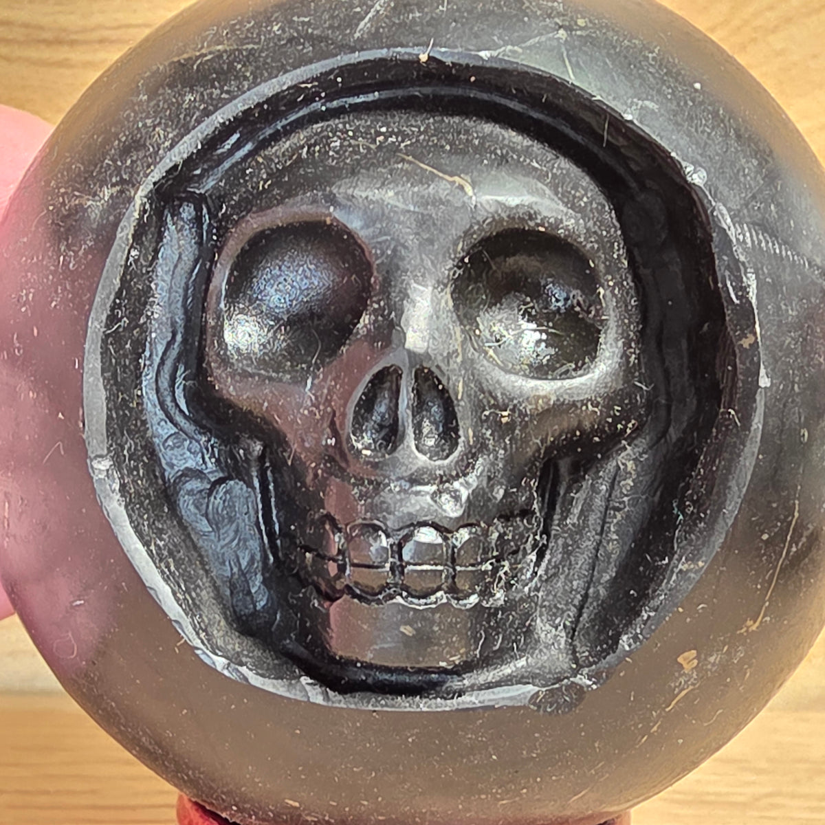 Shungite Skull Sphere