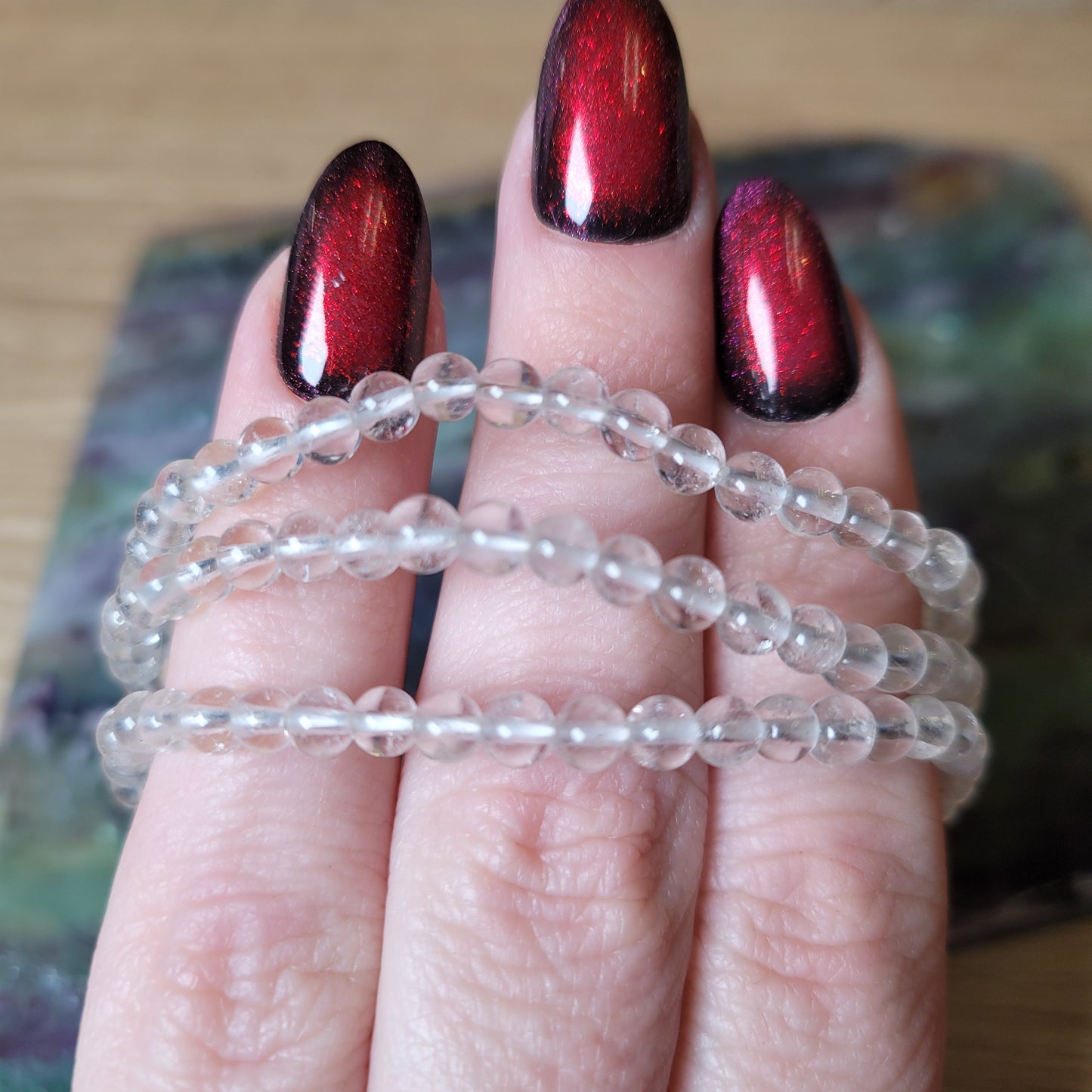 Clear Quartz Bracelet - 4mm to 4.5mm