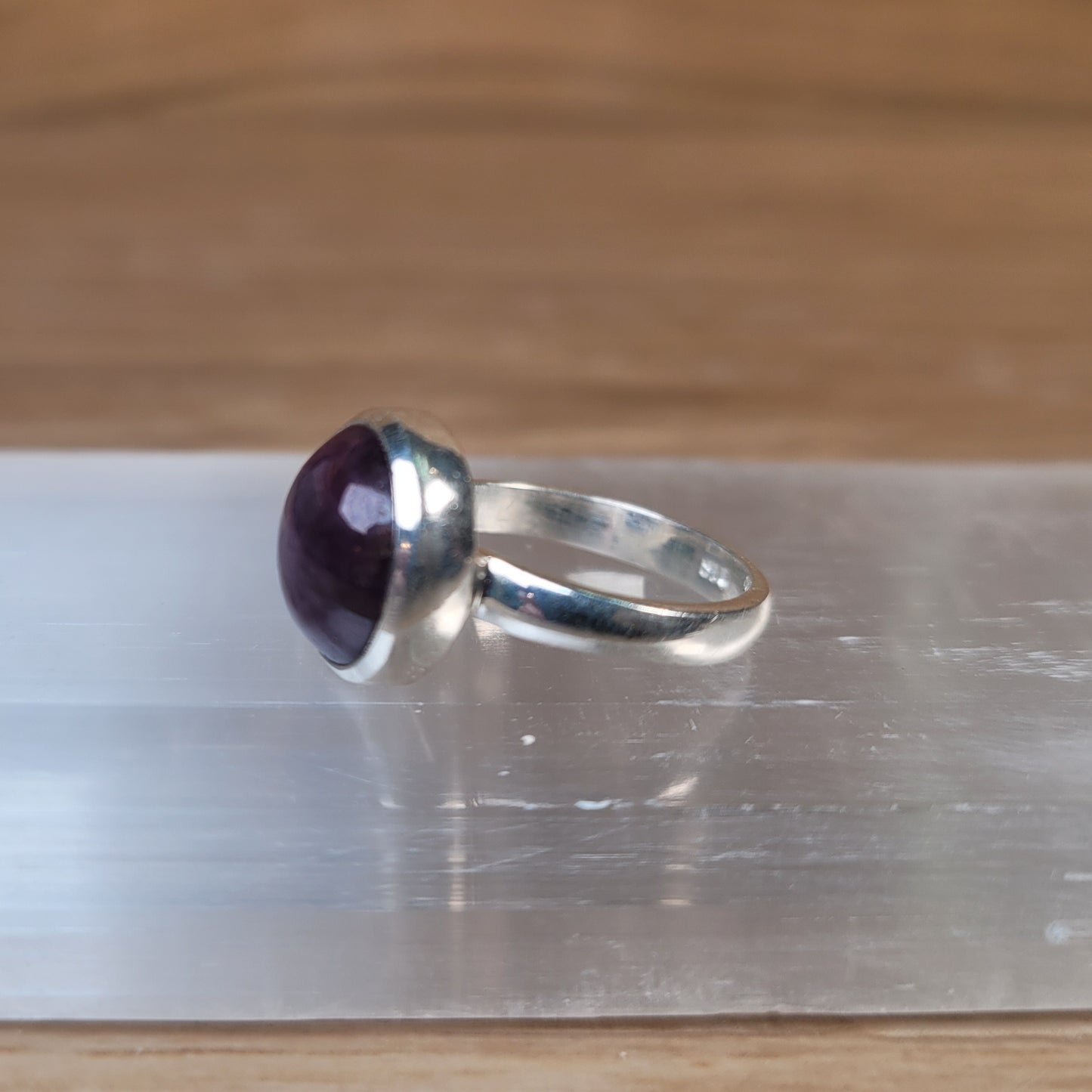 Star Ruby Sterling Silver Ring - Size 5