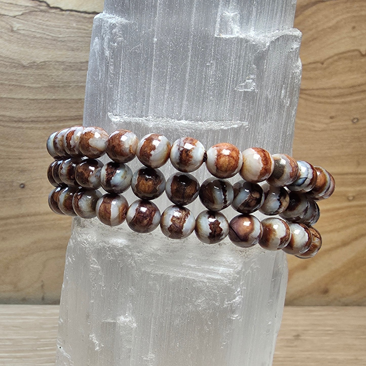 Fossilized Woolly Mammoth Tooth Bracelet – 6mm to 7mm