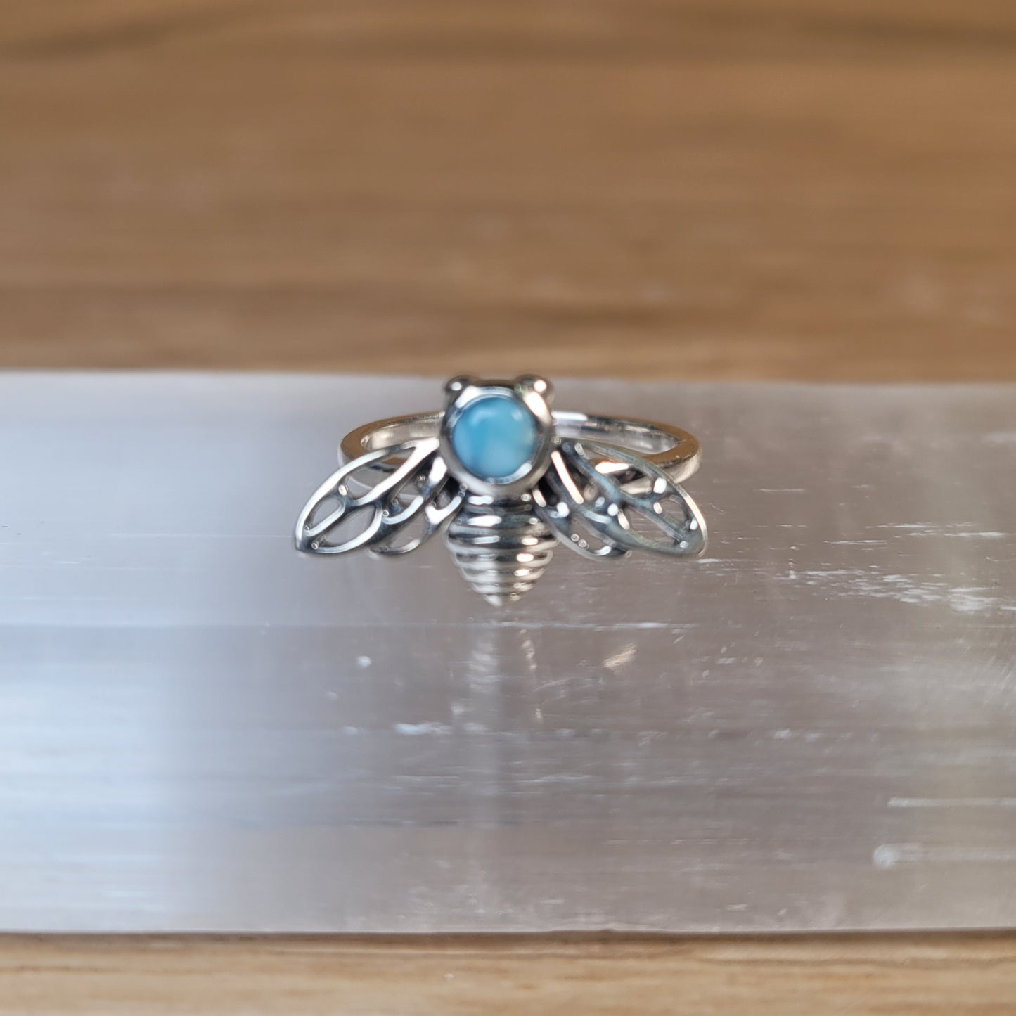 Larimar Sterling Silver Ring - Size 5