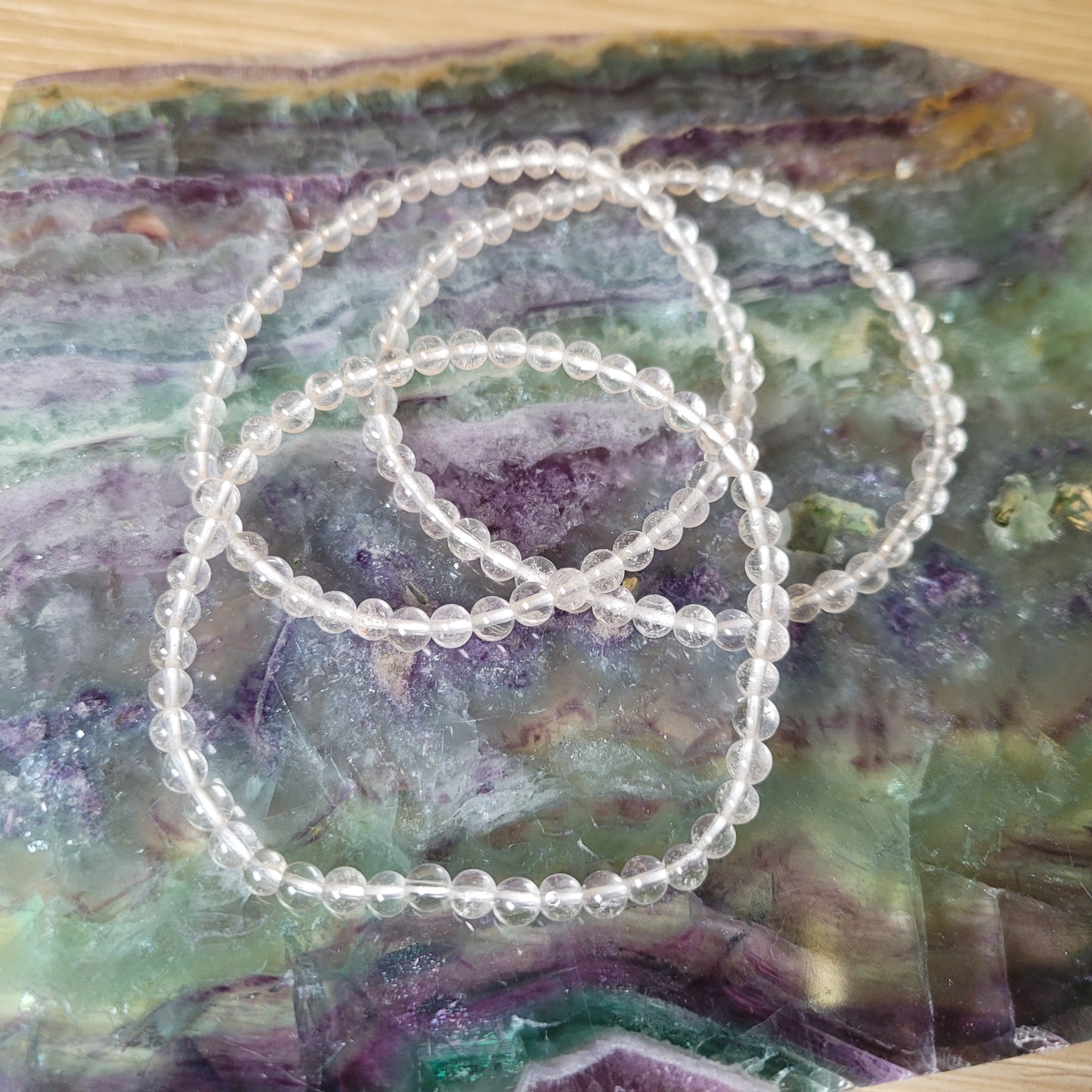 Clear Quartz Bracelet - 4mm to 4.5mm
