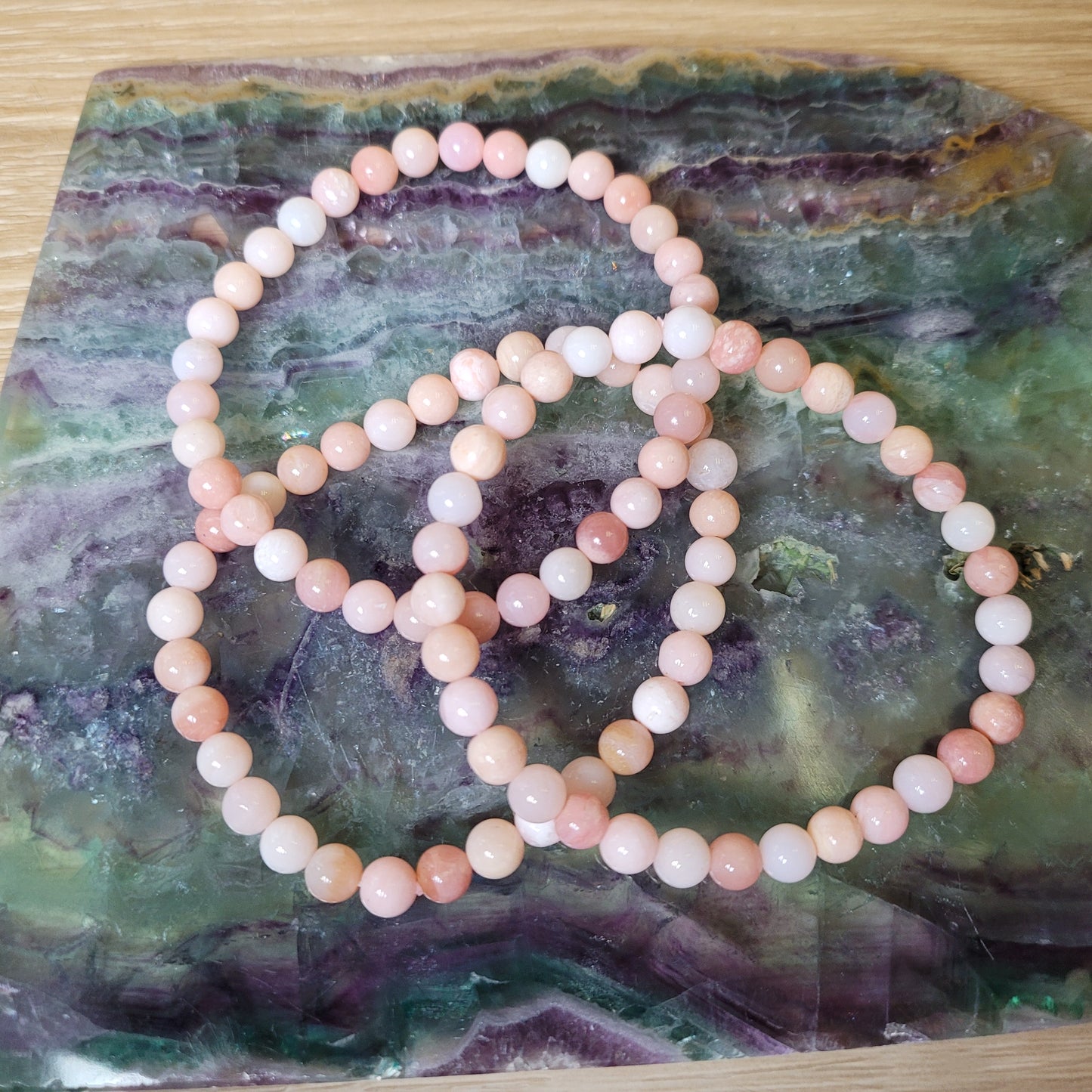Peruvian Pink Opal Bracelet - 6mm to 6.5mm