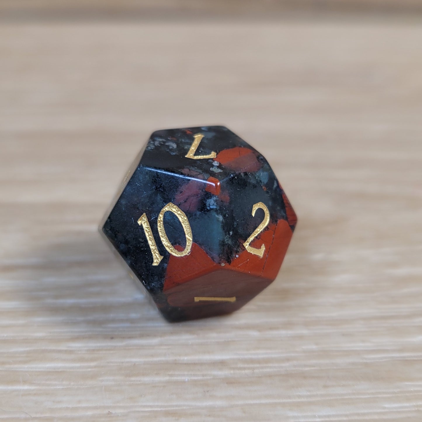 African Bloodstone Dungeons & Dragons Polyhedral Set