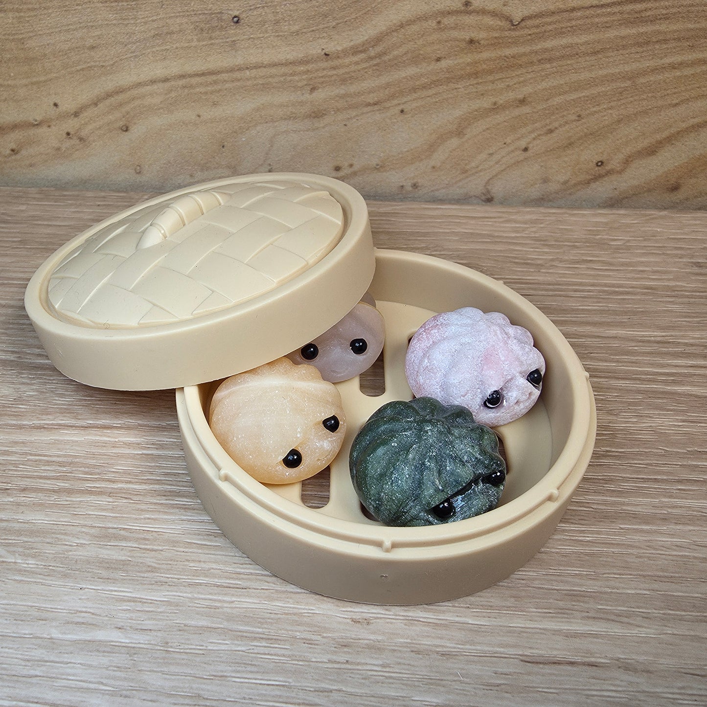 Crystal Bao Dumpling Set – 4 pieces with Steam Basket