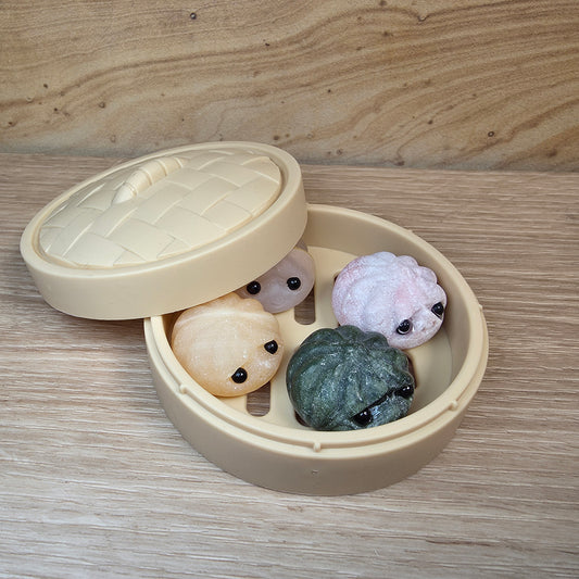 Crystal Bao Dumpling Set – 4 pieces with Steam Basket