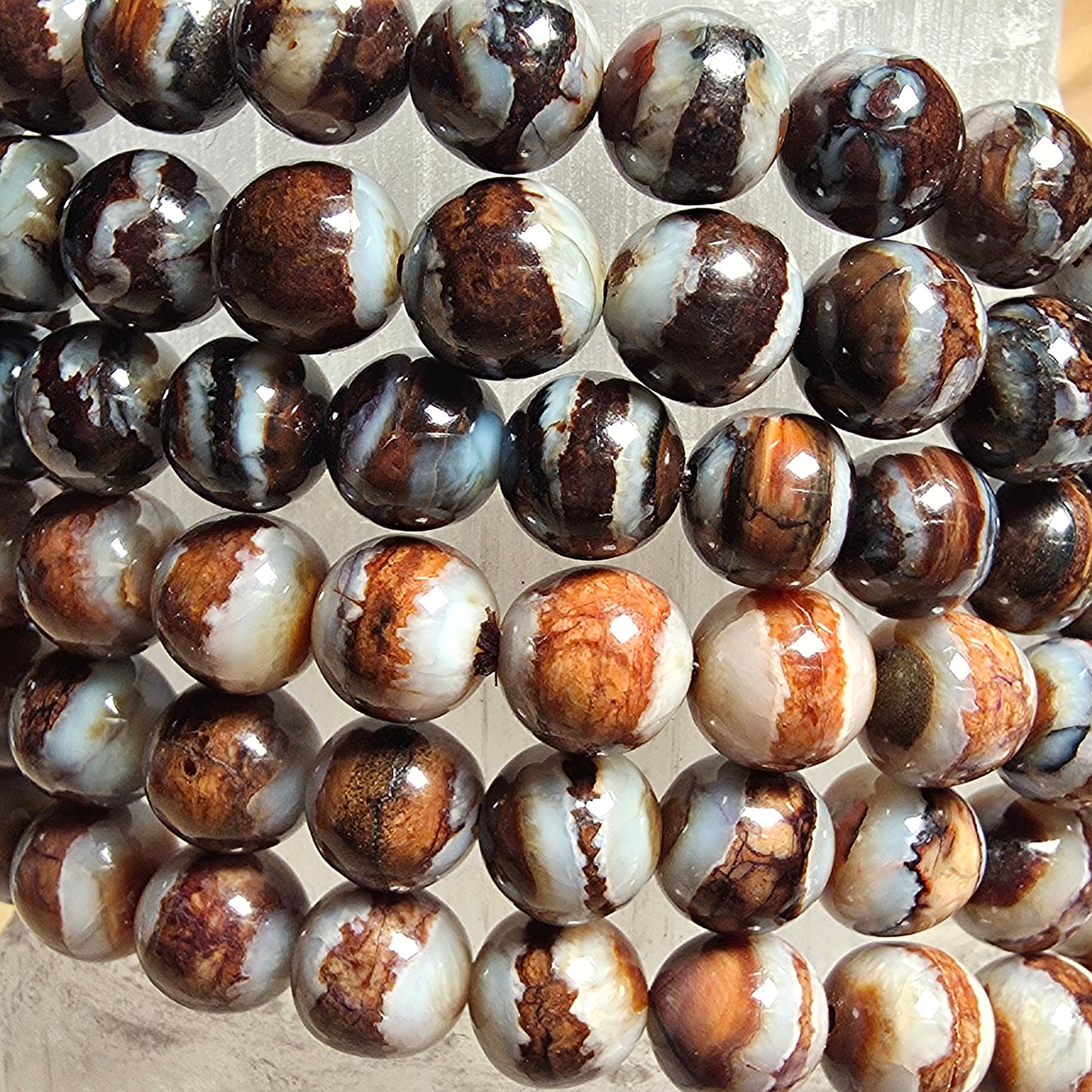 Fossilized Woolly Mammoth Tooth Bracelet – 6mm to 7mm
