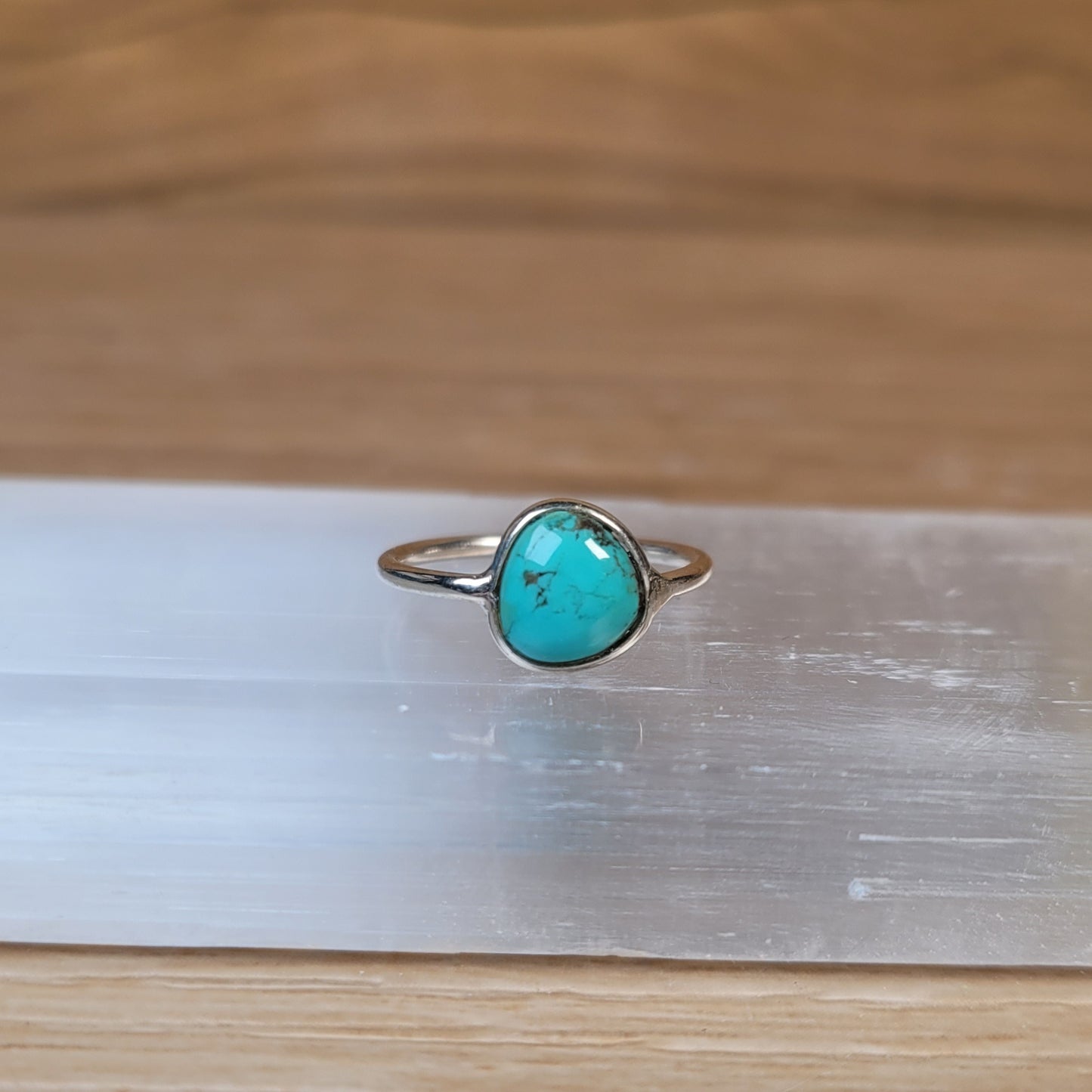 Kingman Turquoise Sterling Silver Ring - Size 5