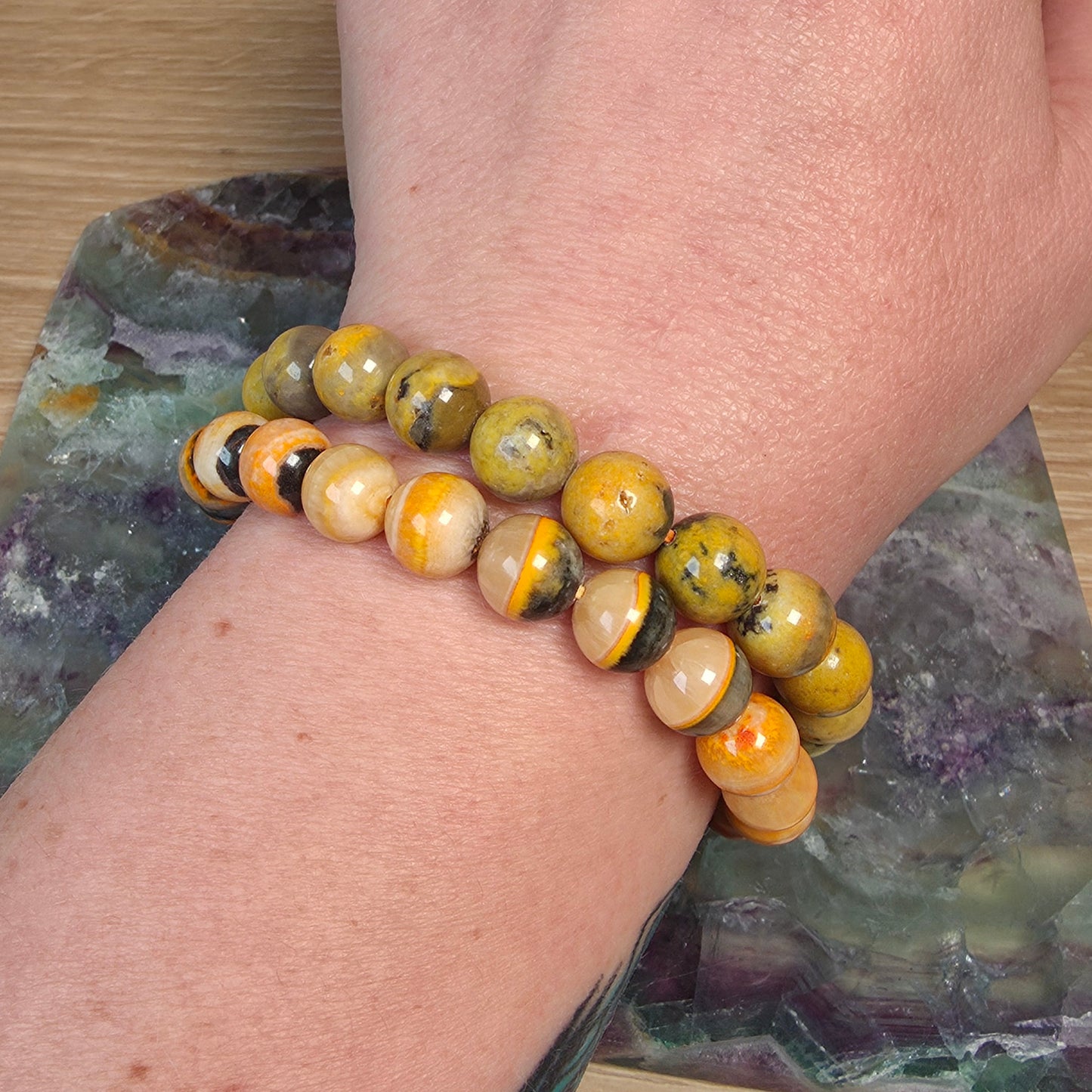 Bumblebee Jasper Bracelet - 9mm to 9.5mm