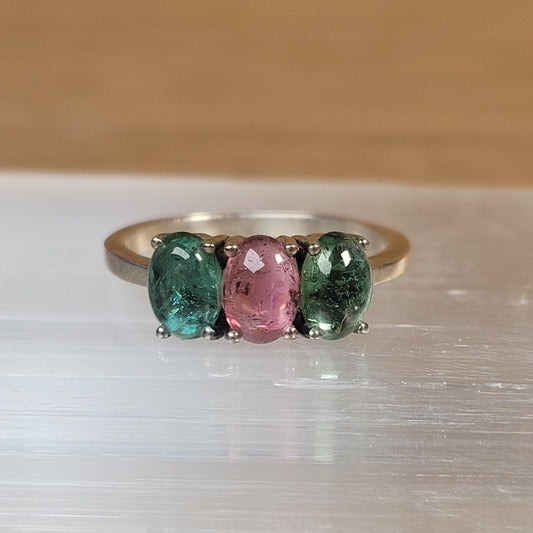 Tourmaline Sterling Silver Ring - Size 5