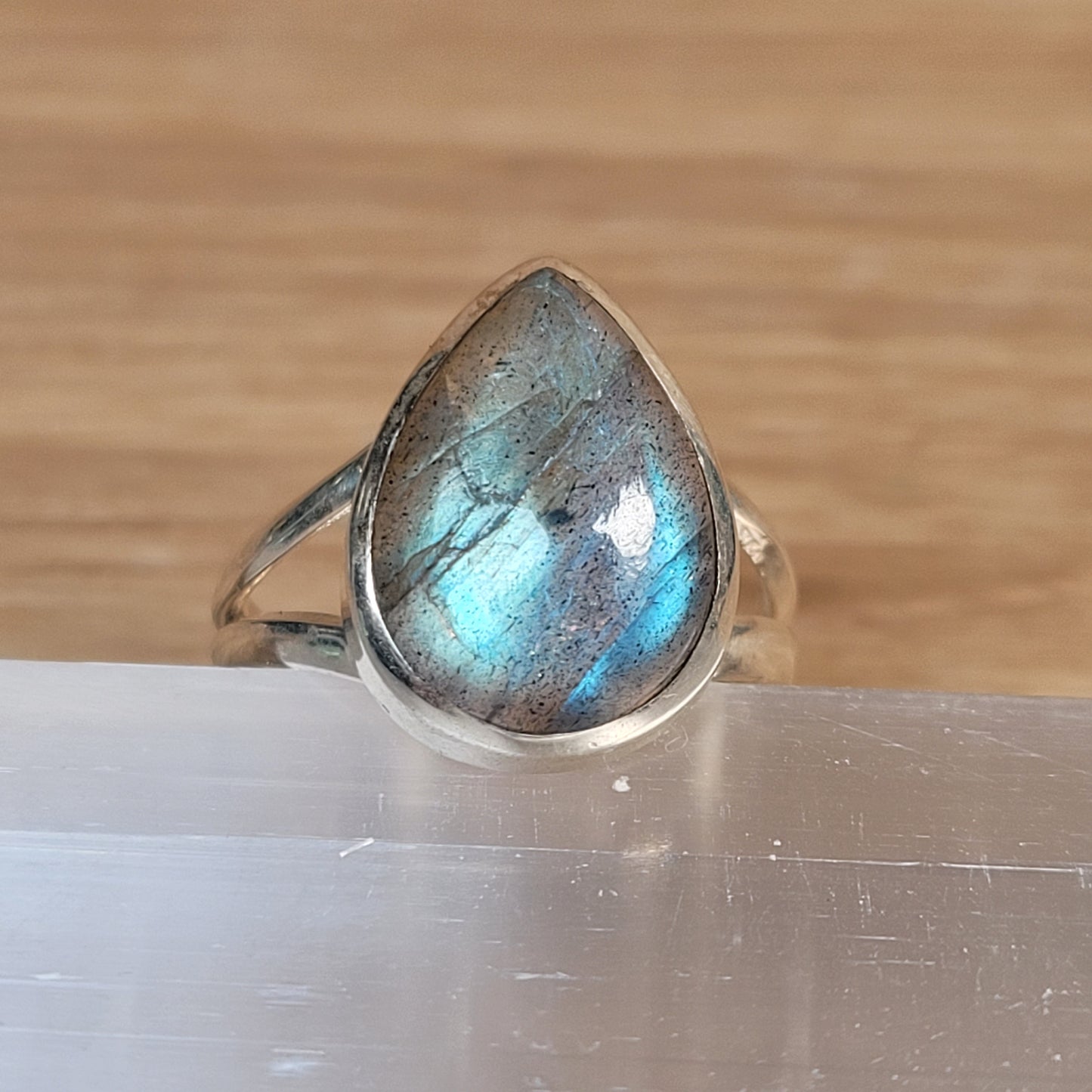 Labradorite Sterling Silver Ring - Size 6