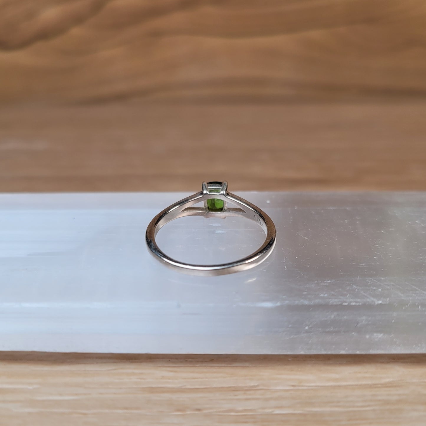 Diopside Sterling Silver Ring - Size 6