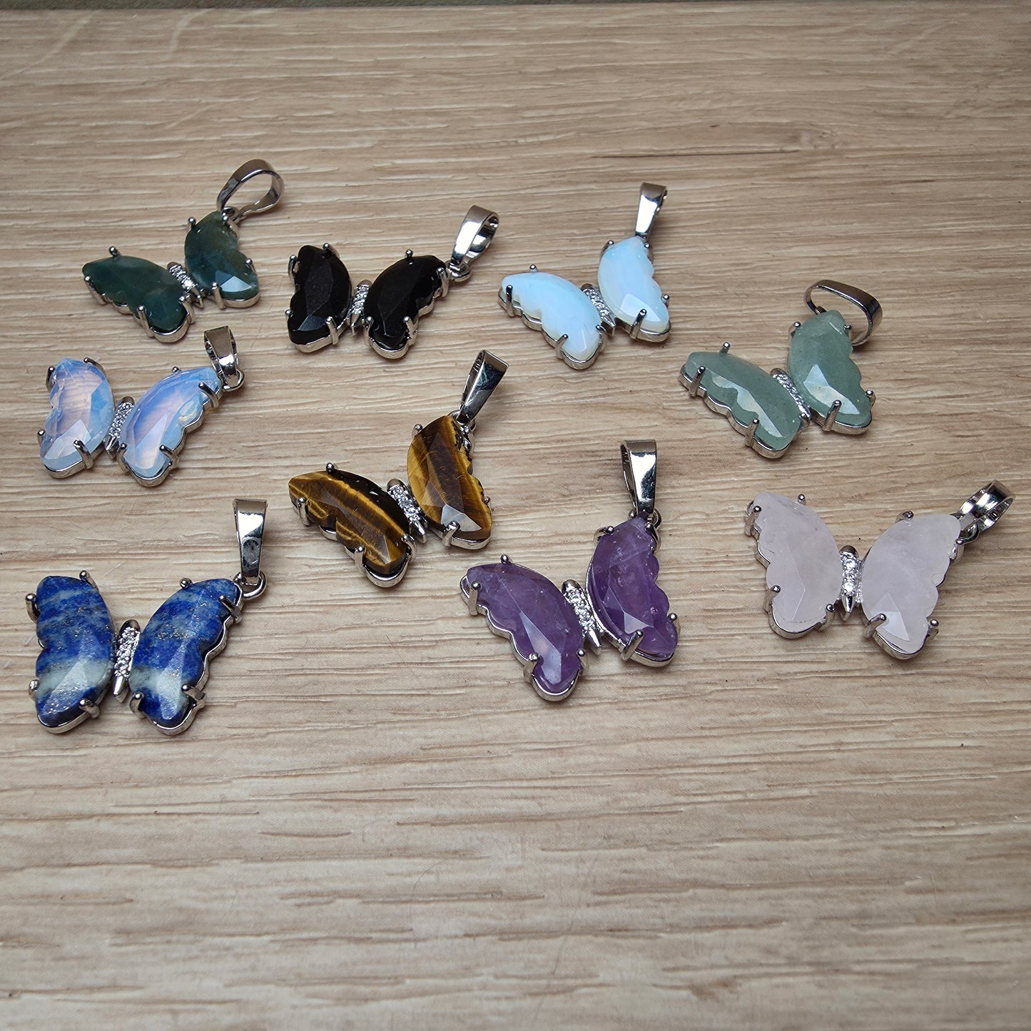 Butterfly Transformation Necklace | Natural Crystal Pendant