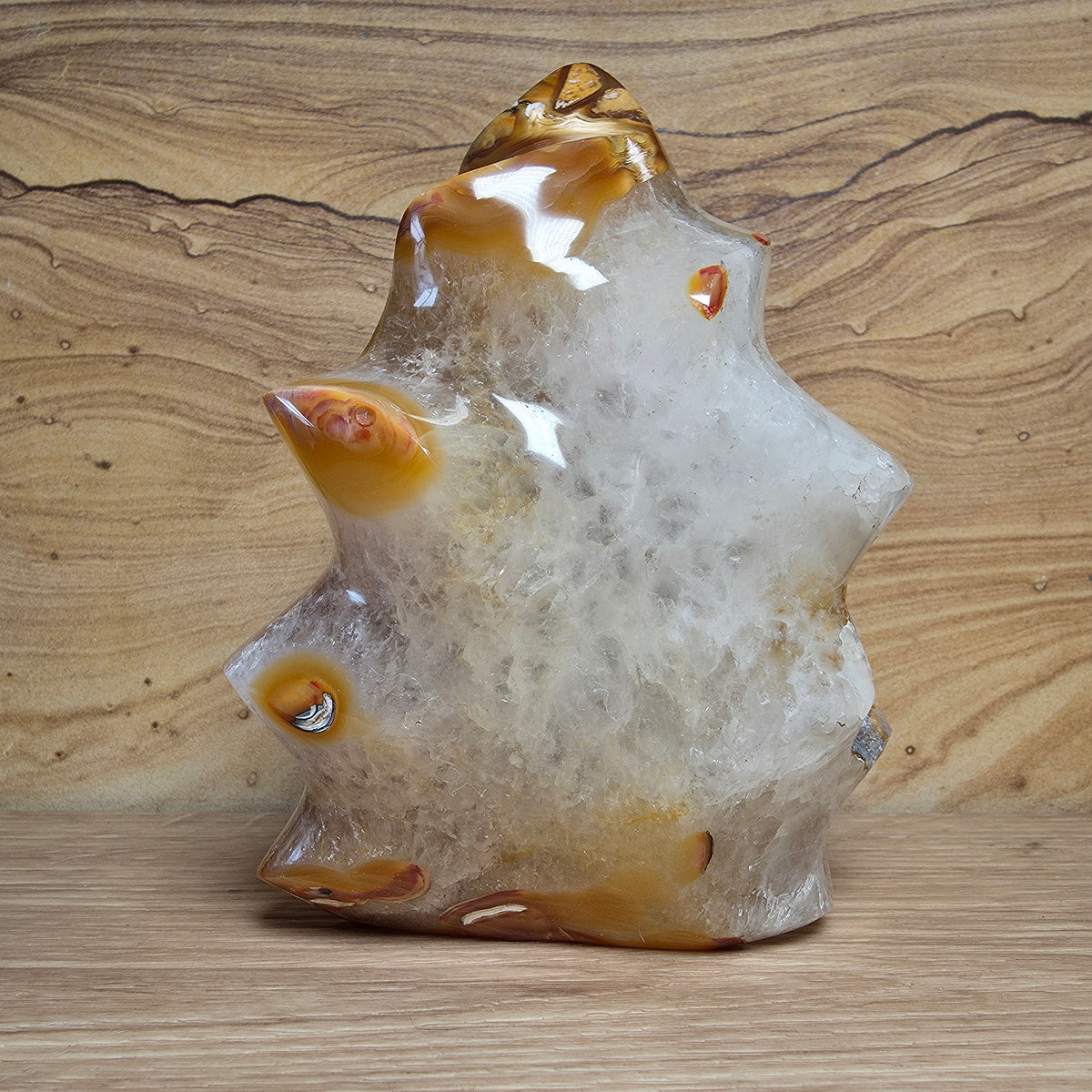 Carnelian Flame | Quartz Druzy