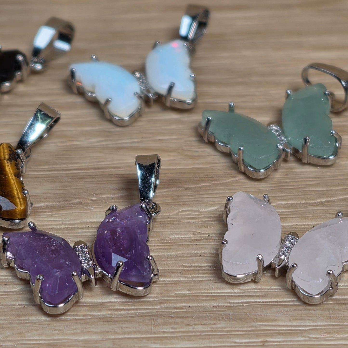 Butterfly Transformation Necklace | Natural Crystal Pendant