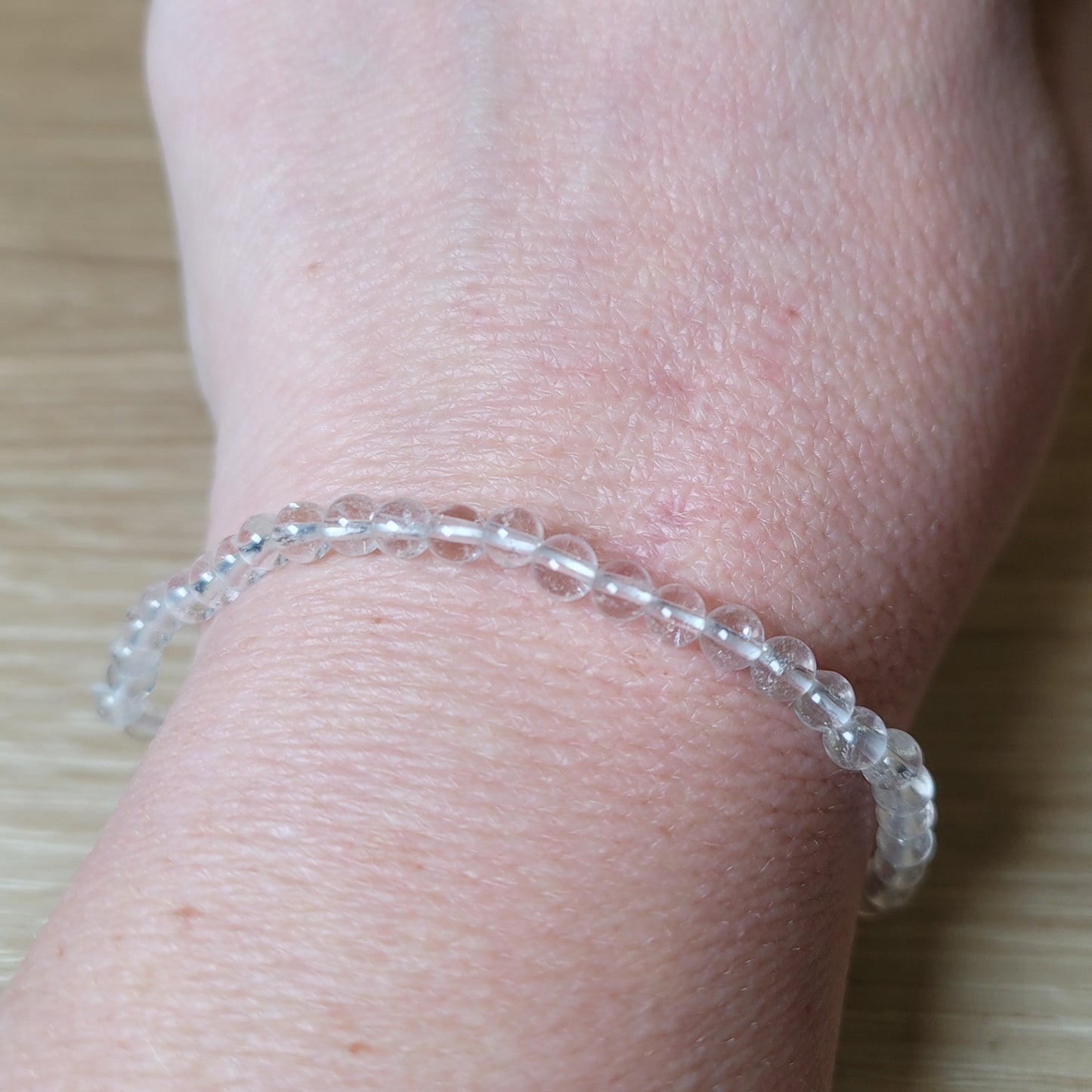 Clear Quartz Bracelet - 4mm to 4.5mm