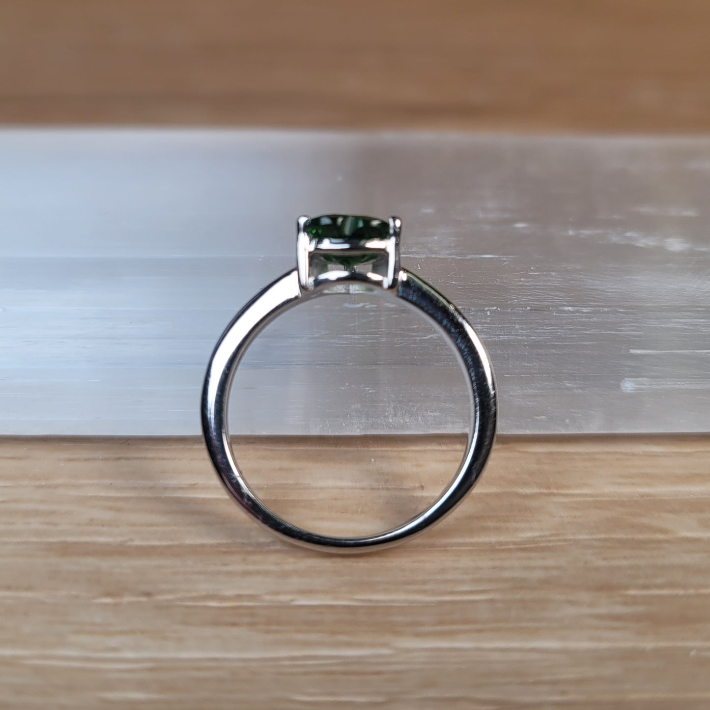 Diopside Sterling Silver Ring - Size 5