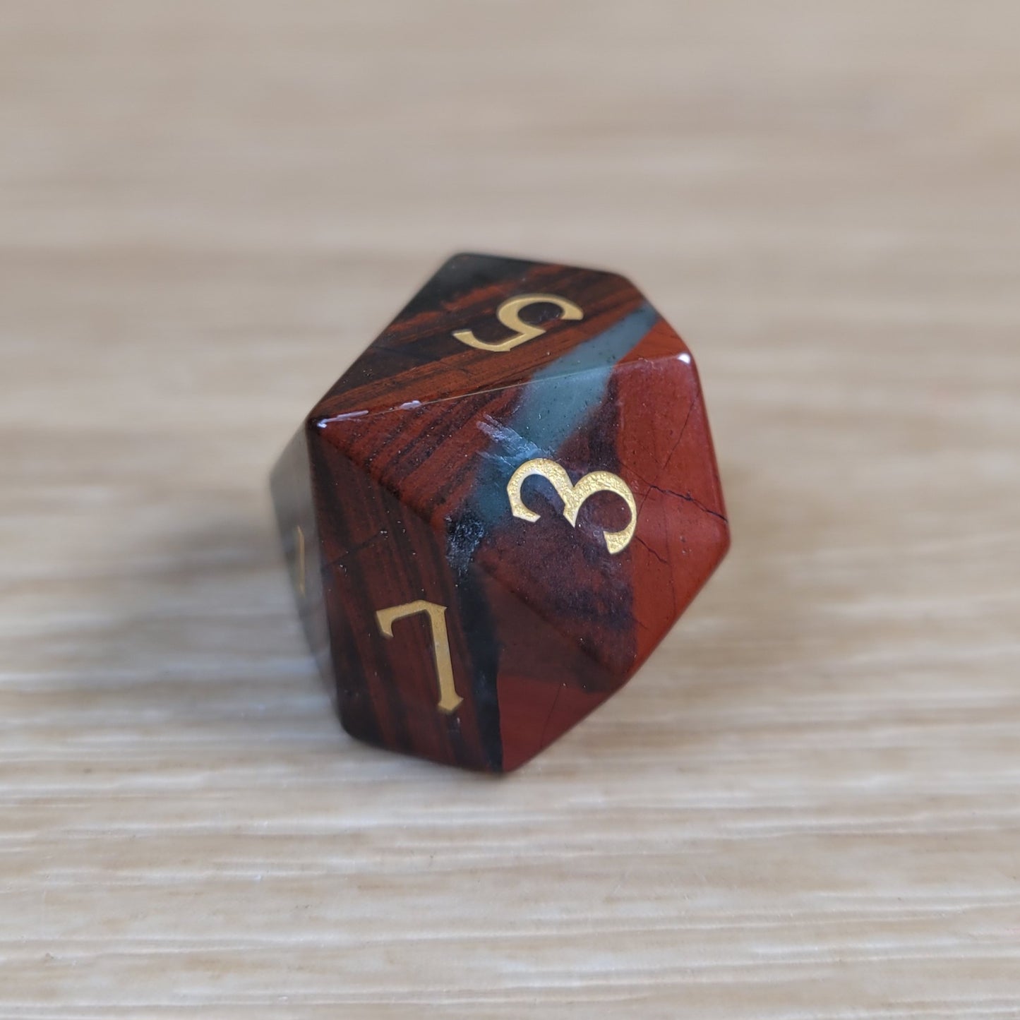 African Bloodstone Dungeons & Dragons Polyhedral Set