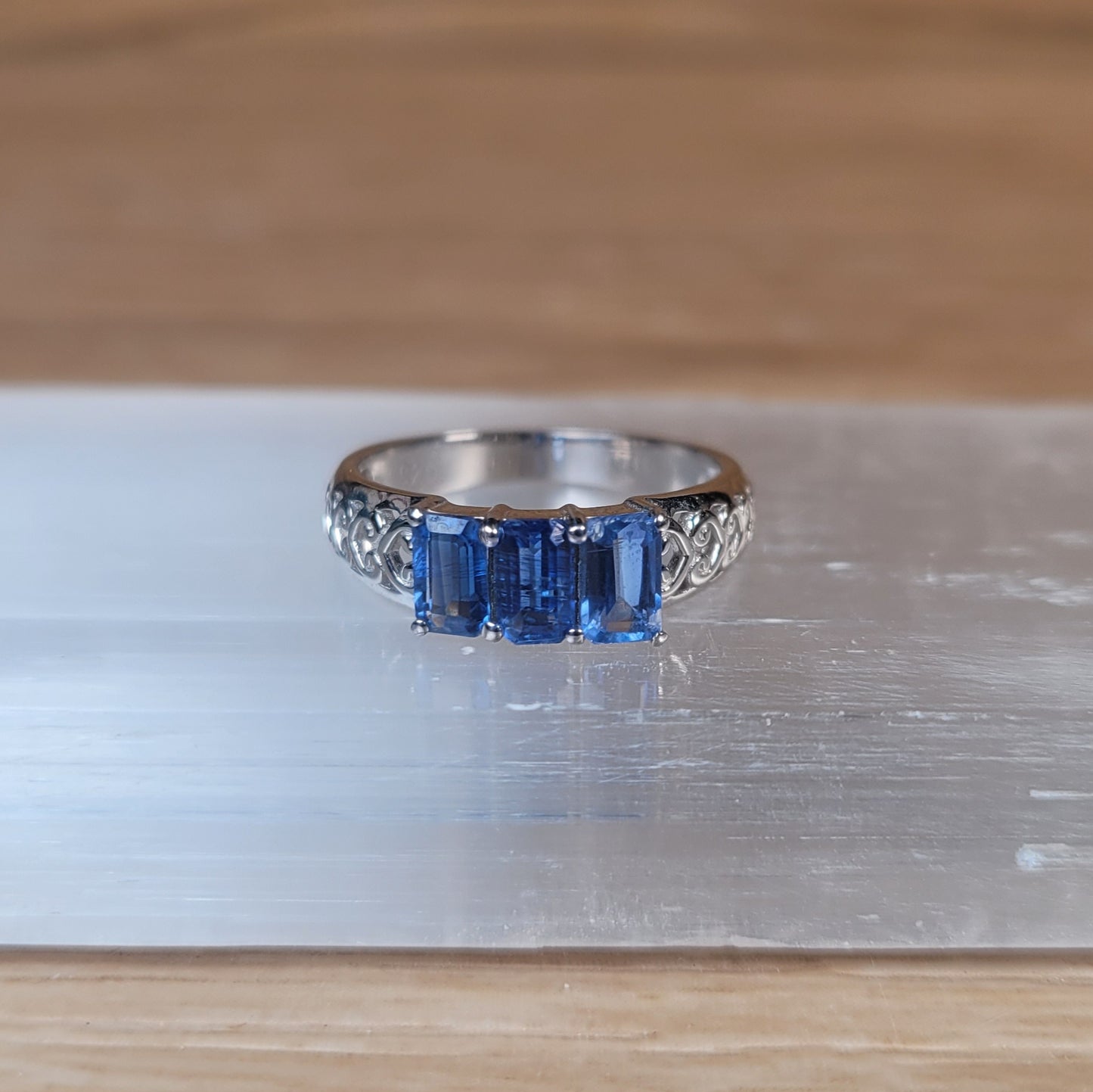 Blue Kyanite Sterling Silver Ring - Size 5
