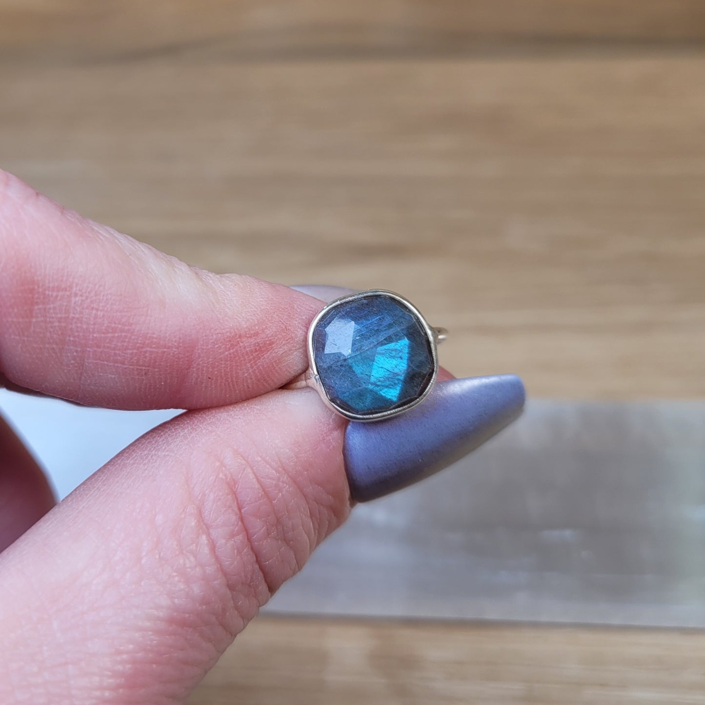 Labradorite Sterling Silver Ring - Size 4.5