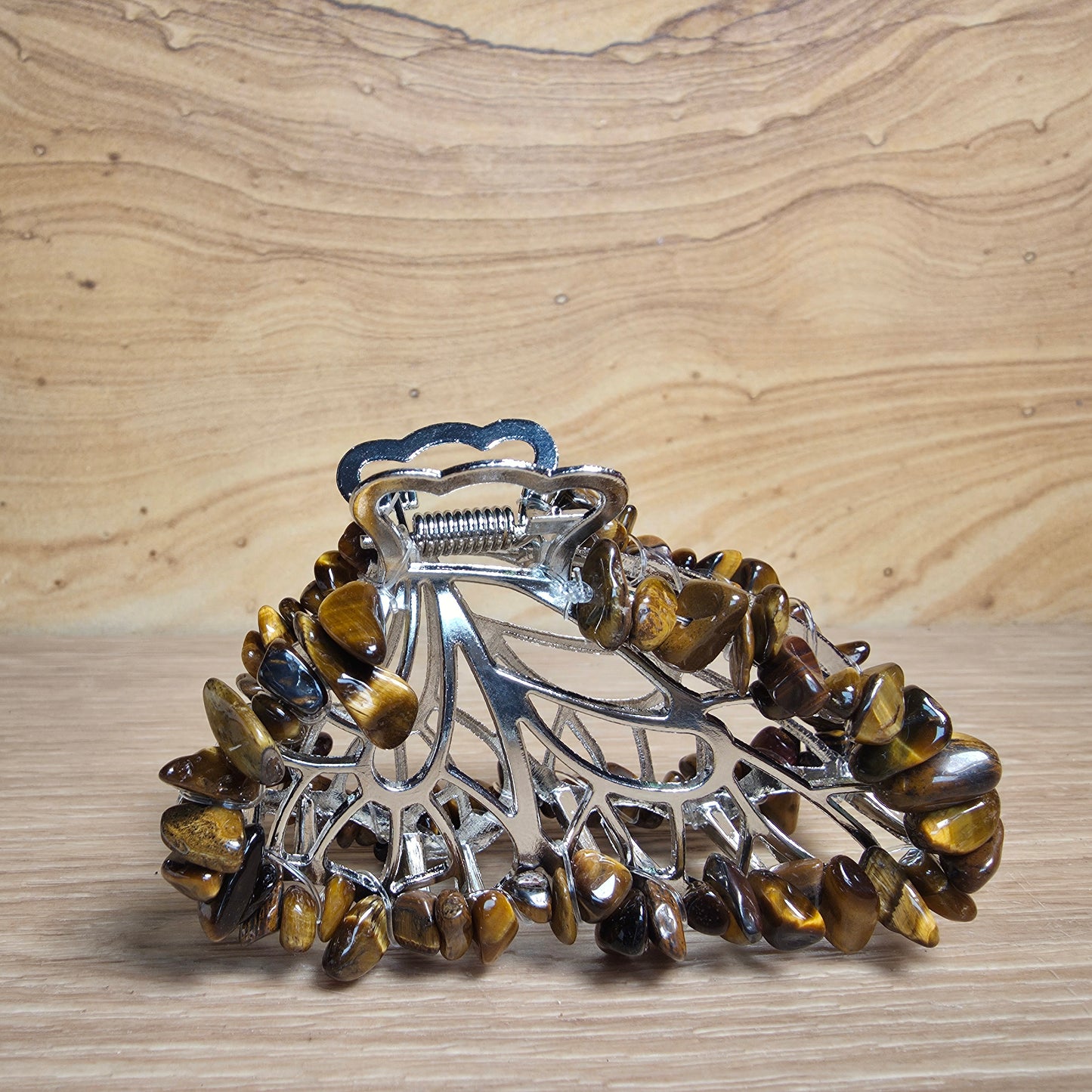 Crystal Butterfly Hair Claw Clip | Genuine Gemstone Hair Accessory