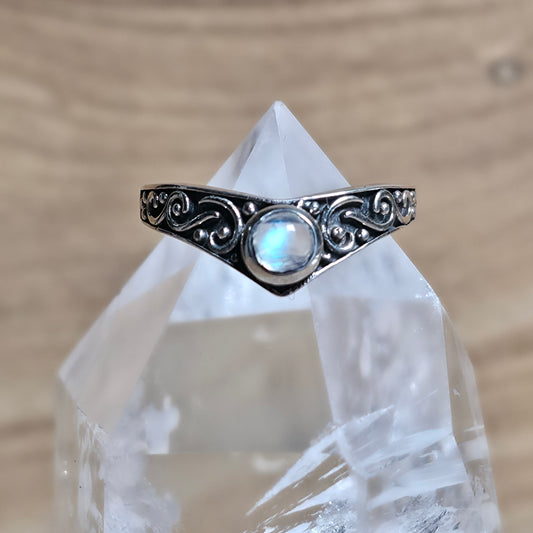 Moonstone Sterling Silver Ring - Size 6
