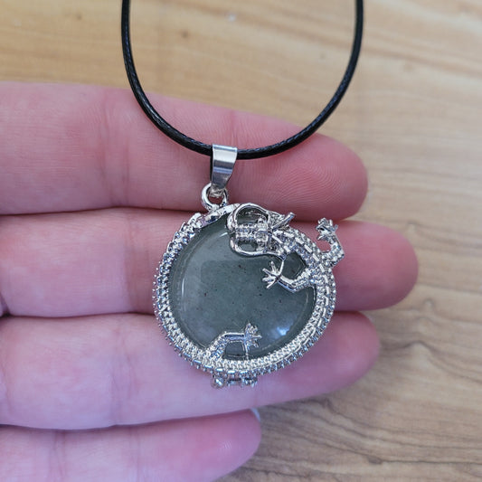 Green Aventurine Dragon Necklace