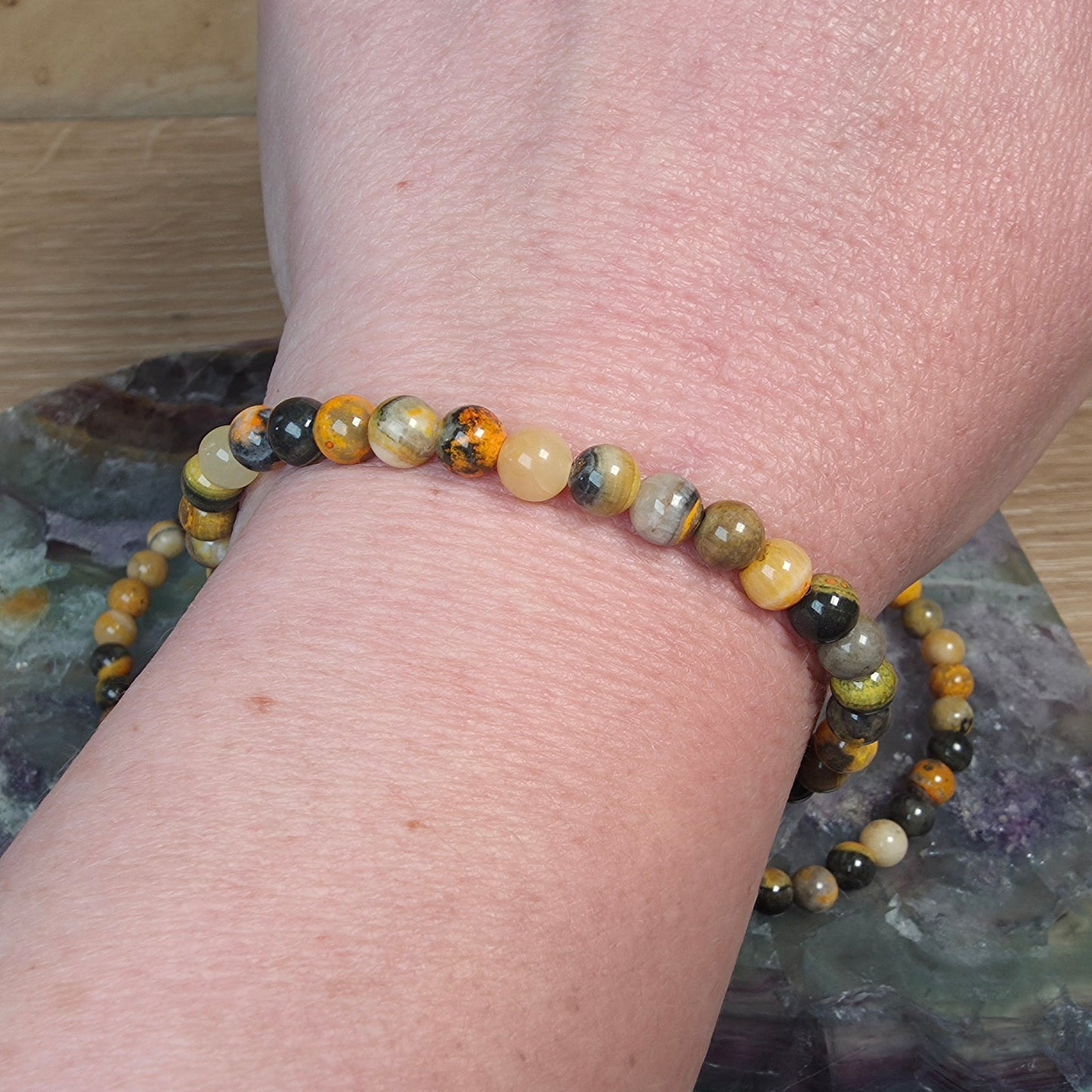 Bumblebee Jasper Bracelet - 5mm to 5.5mm