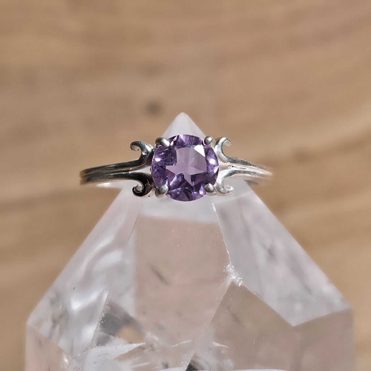 Amethyst Sterling Silver Ring - Size 6