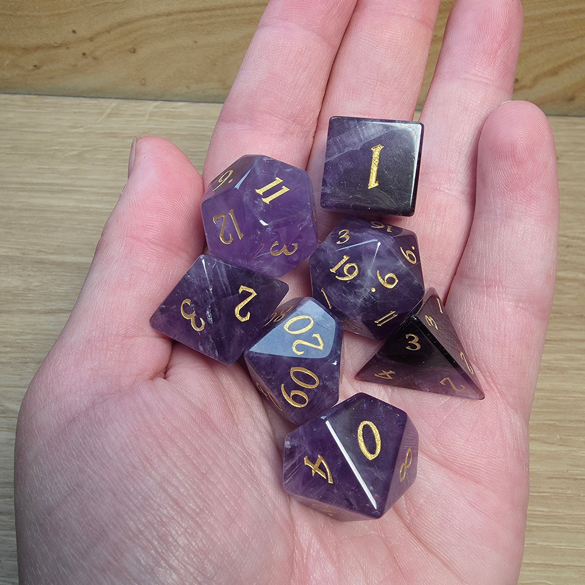 Amethyst Dungeons & Dragons Polyhedral Set