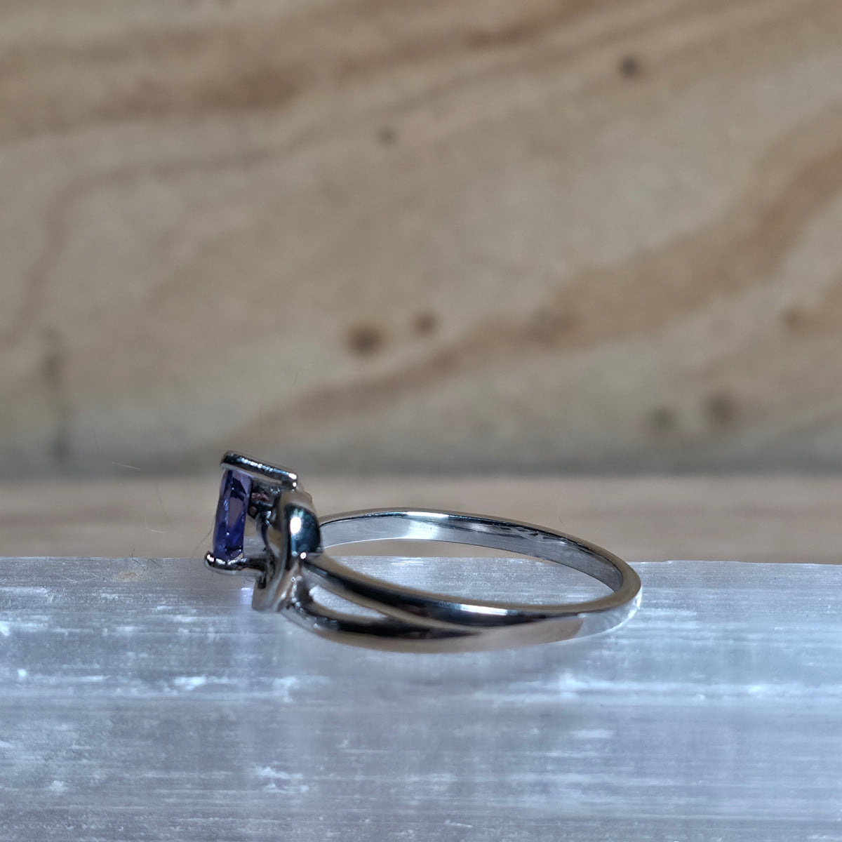 Tanzanite Sterling Silver Ring - Size 6