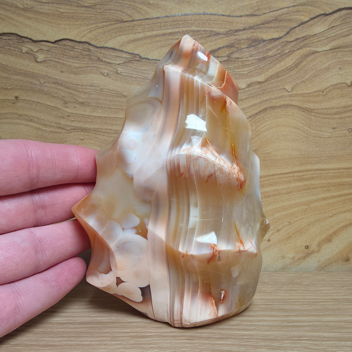 Carnelian & Agate Flame with Quartz