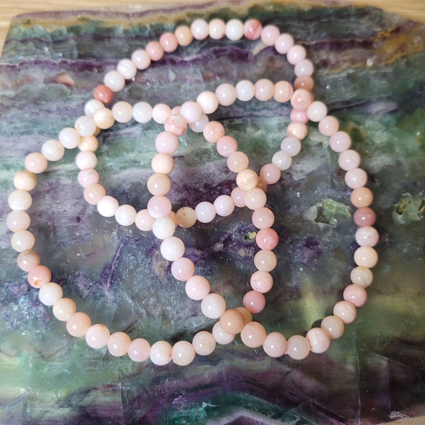 Peruvian Pink Opal Bracelet - 5.5mm to 6mm