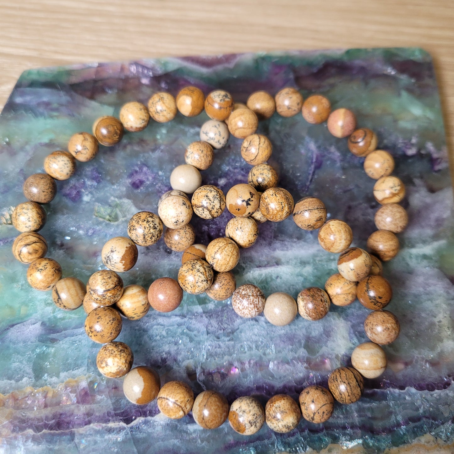 Picture Jasper Bracelet - 8.5mm to 9mm