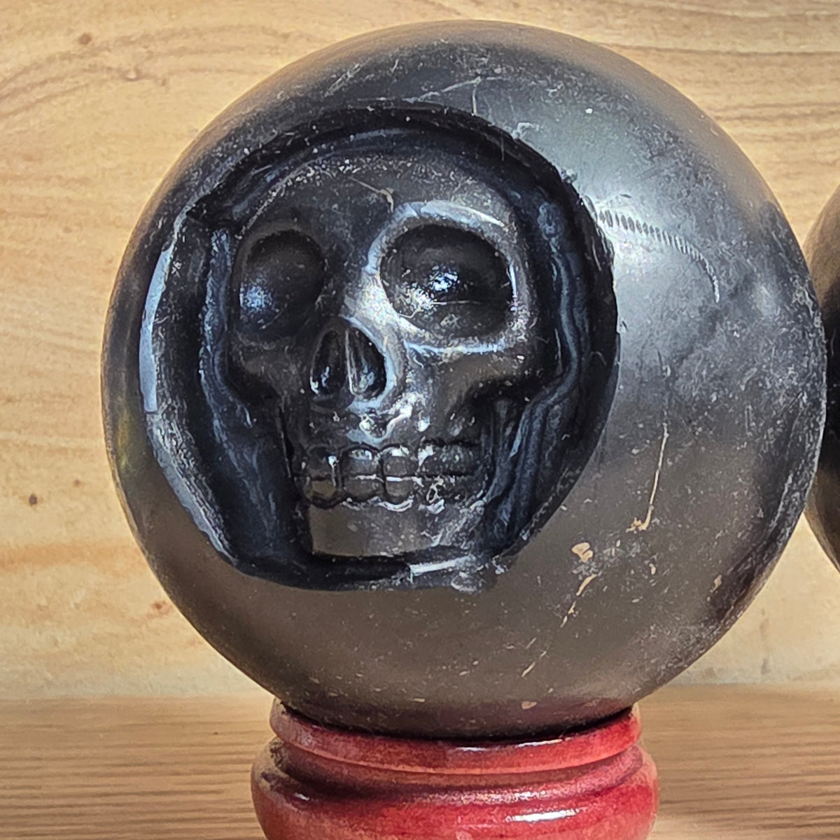 Shungite Skull Sphere