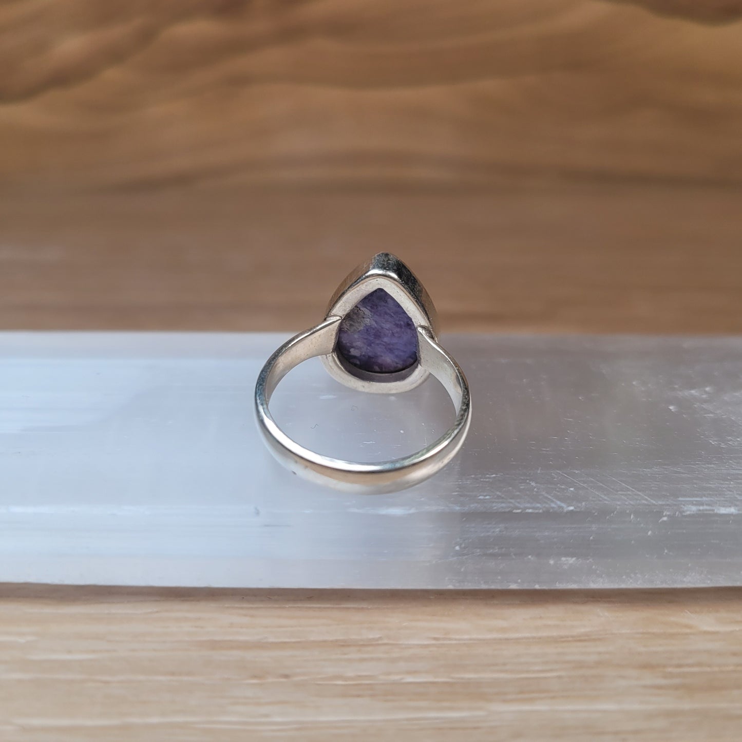 Charoite Sterling Silver Ring - Size 6