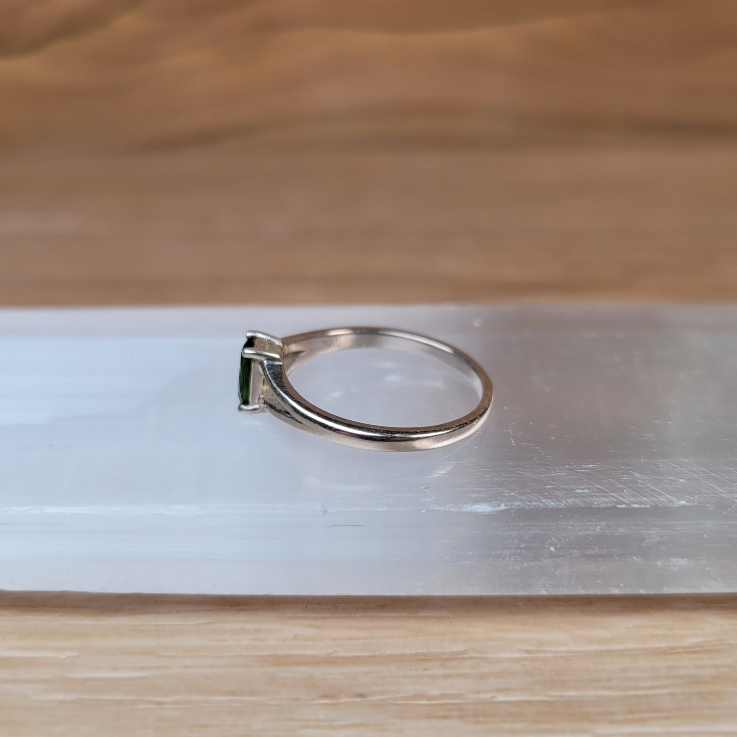 Diopside Sterling Silver Ring - Size 6