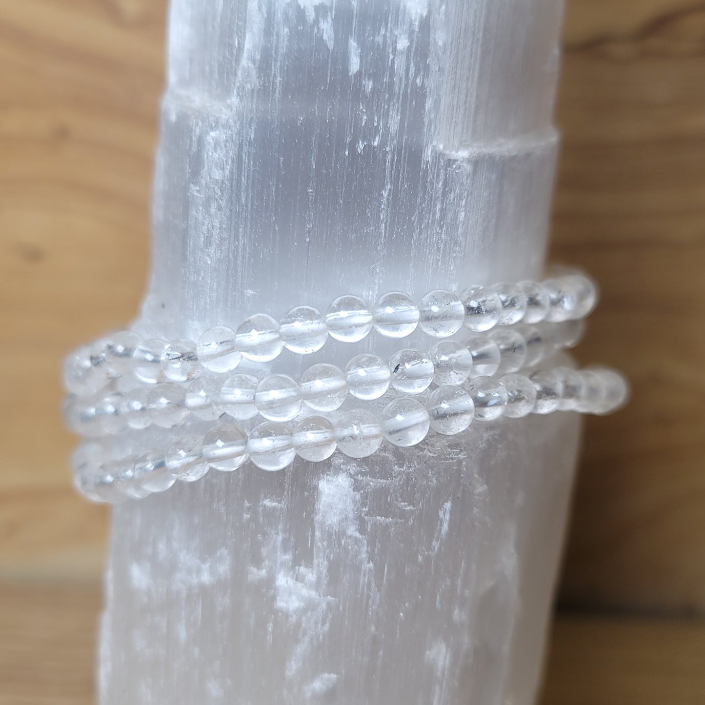 Clear Quartz Bracelet - 4mm to 4.5mm
